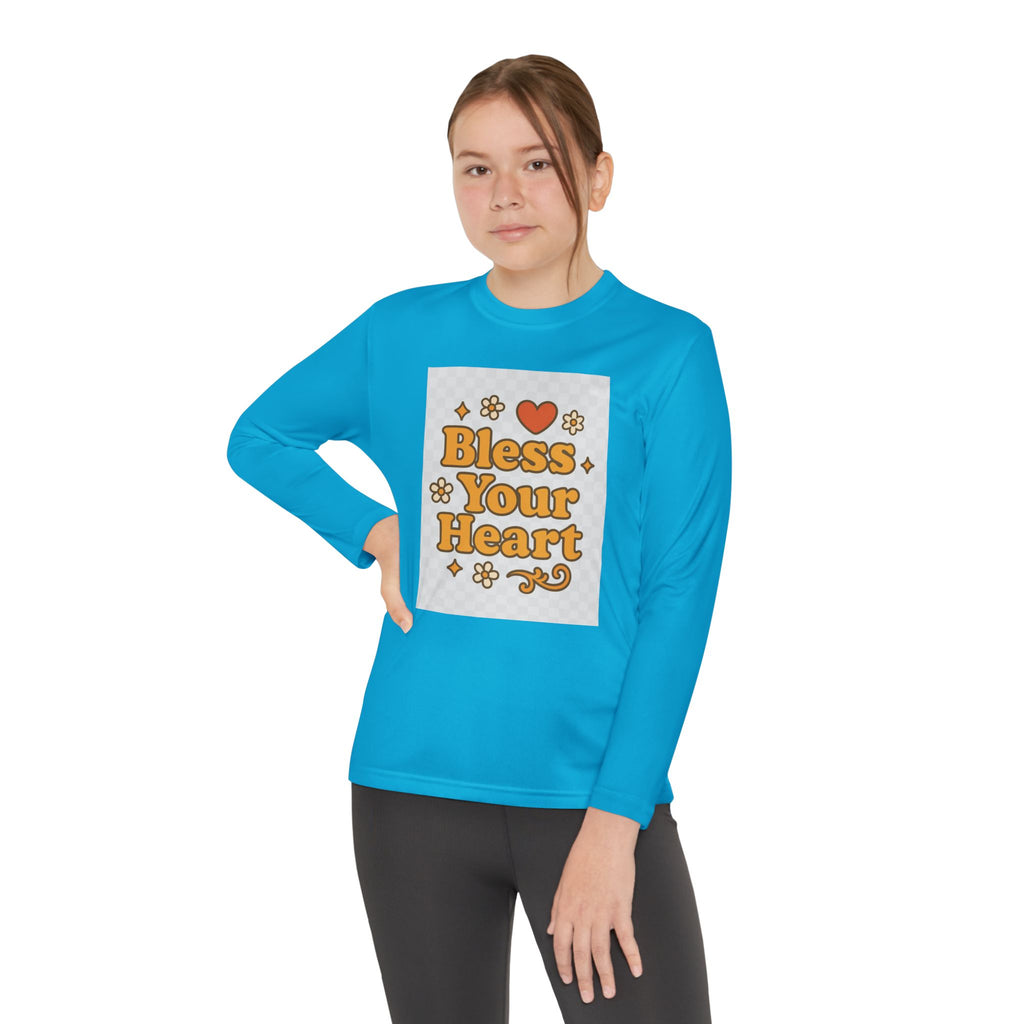 Bless Your Heart Youth Long Sleeve Competitor Tee