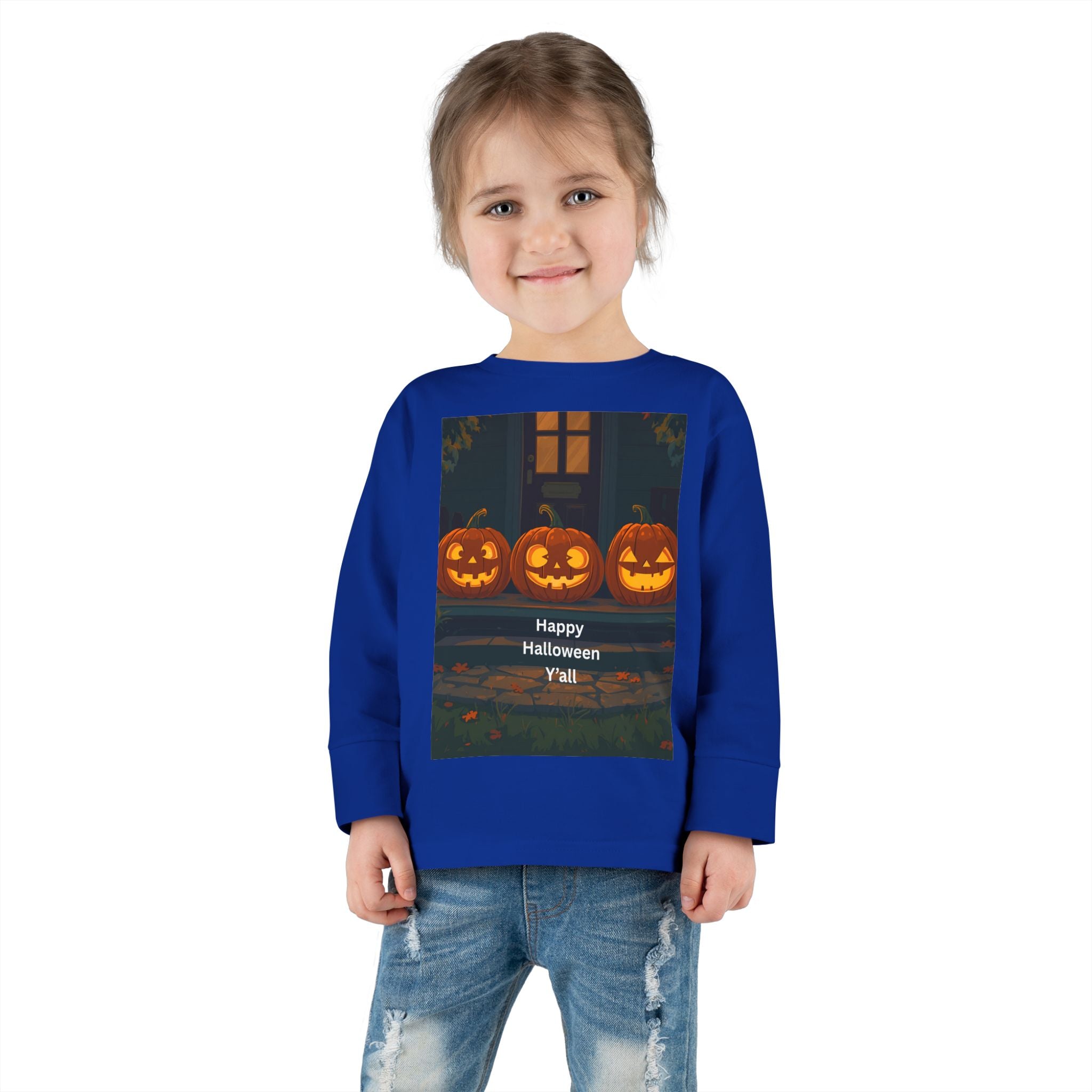 Halloween Pumpkin Toddler Long Sleeve Tee