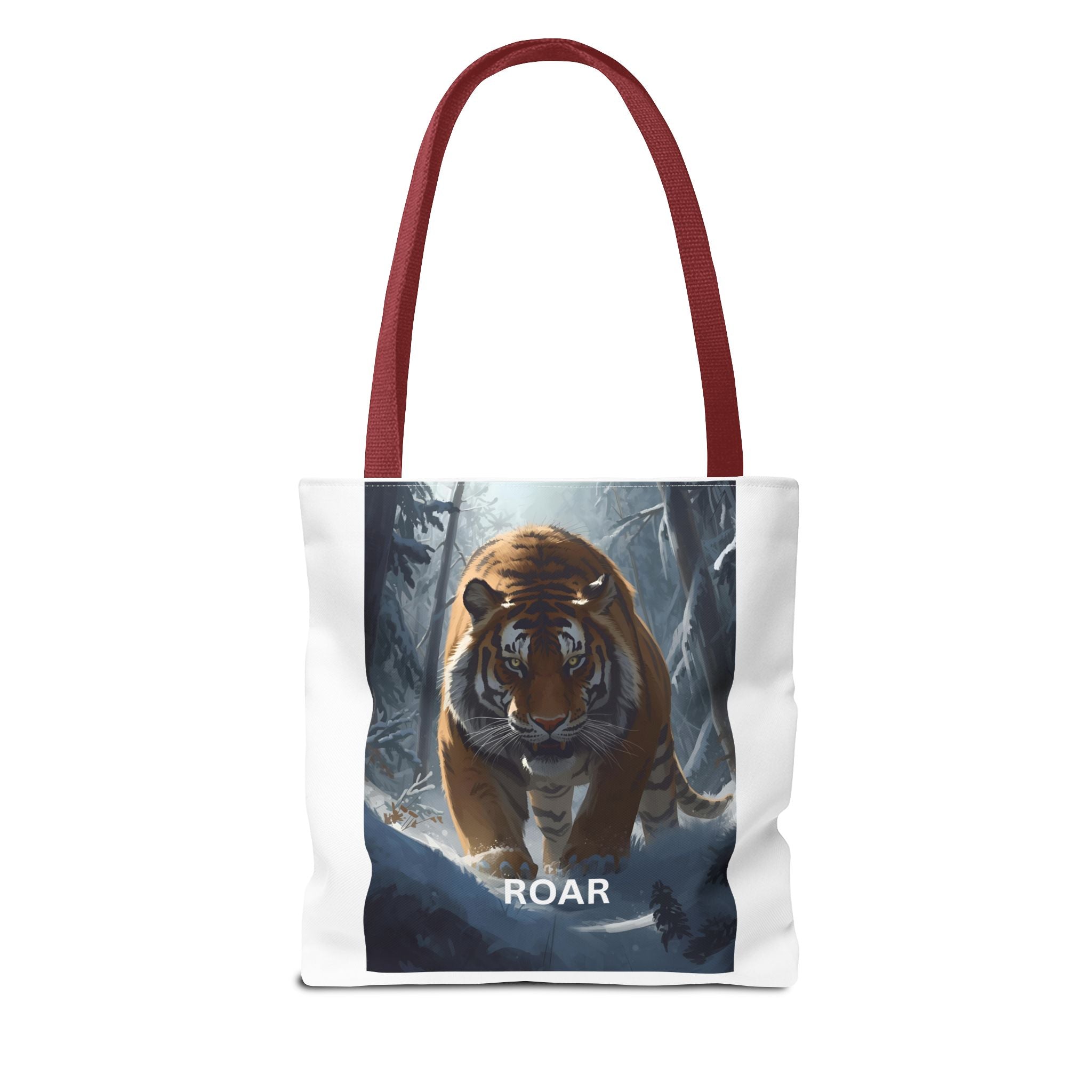 Majestic Tiger Snow Roar Tote Bag | Roar Wildlife Bag, Eco Friendly Tote, Animal Lover Gift, Stylish Shopping Bag, Nature-Theme Accessories