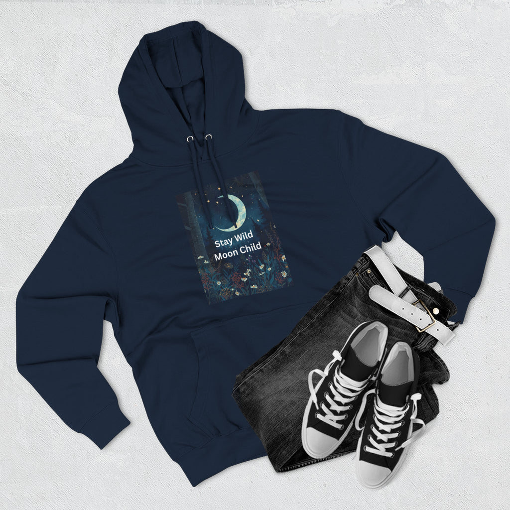 Stay Wild Moon Child Hoodie - Cozy Fleece, Celestial Vibes, Perfect for Nature Lovers, Gifts for All Occasions, Unisex Apparel