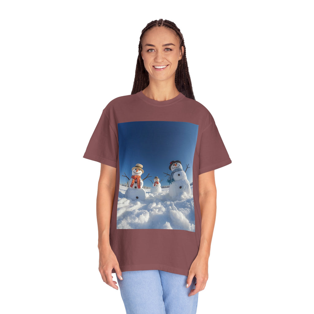 Festive Christmas Winter Wonderland Snowman T-shirt, Holiday Apparel, Christmas Gift, Unisex Tees, Cozy Winter Outfit, Family Fun