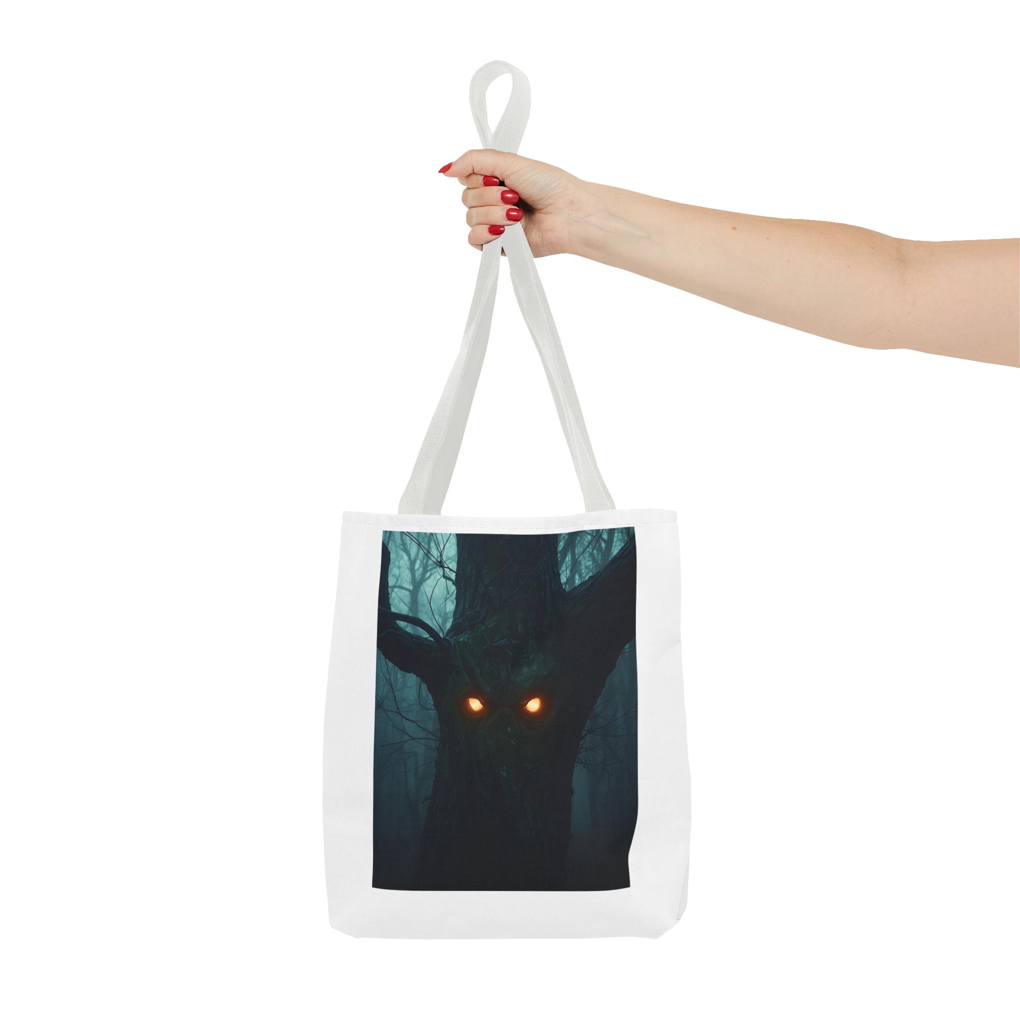 Mysterious Forest Spirit Tote Bag, Magical Tote, Halloween Bag, Eco-Friendly Shopping Bag, Gift for Nature Lovers, Unique Design