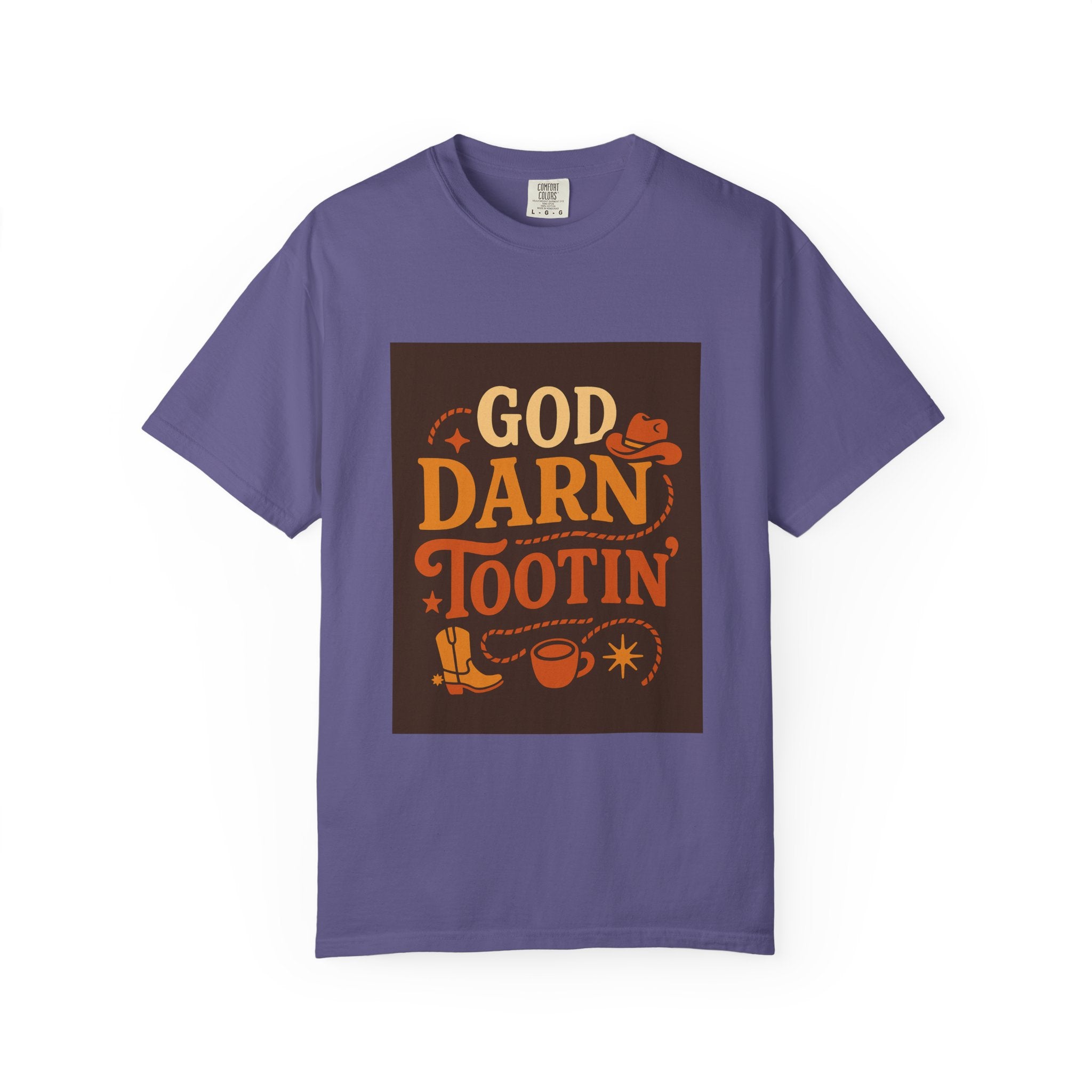 Vintage-Inspired Unisex T-Shirt with 'God Darn Tootin' Graphic - Perfect for Cowpoke Gatherings, Western Themed Events, Gift