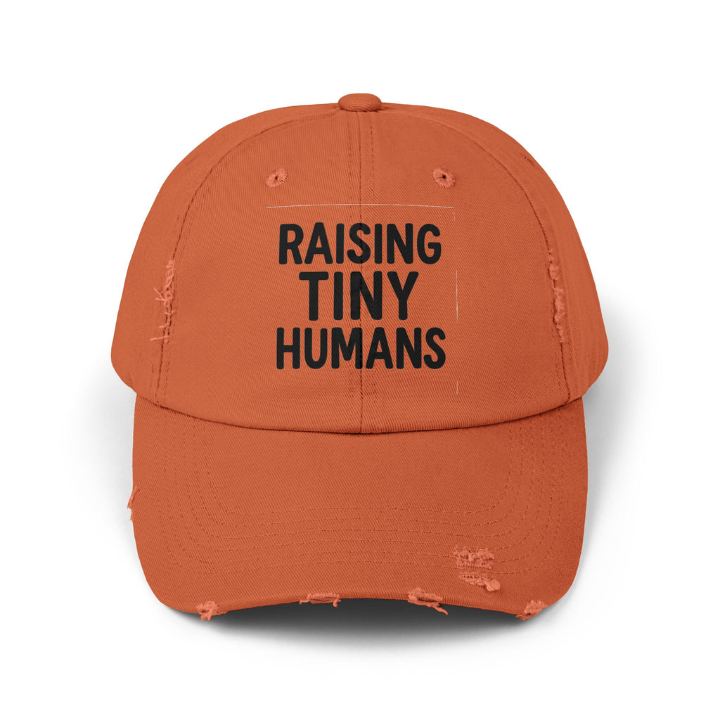 Mama Mode Raising Tiny Humans Distressed Dad Hat