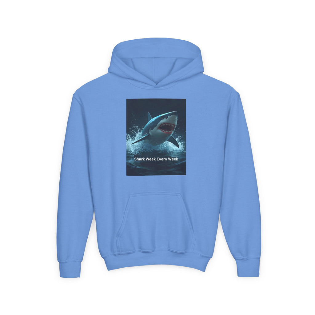 Shark Week Youth Hoodie - Fun, Comfortable Sweatshirt for Ocean Lovers, Kids Merchandise, Gift for Summer, Adventure Apparel, Sea Life Style
