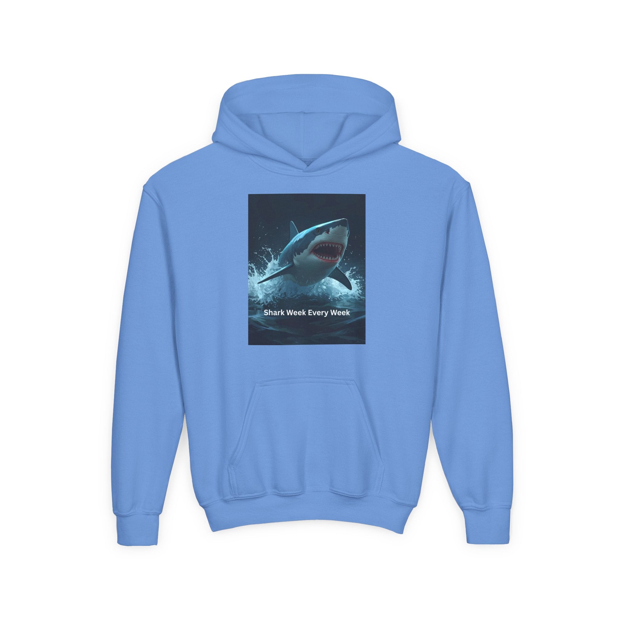 Shark Week Youth Hoodie - Fun, Comfortable Sweatshirt for Ocean Lovers, Kids Merchandise, Gift for Summer, Adventure Apparel, Sea Life Style