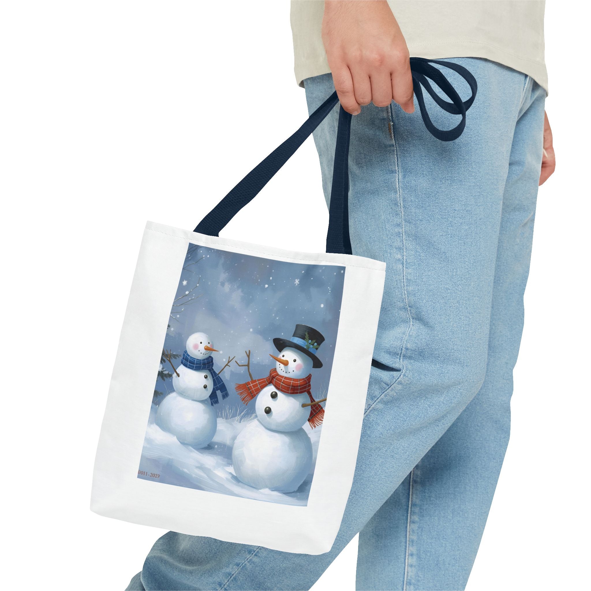Christmas Snowman Family Tote Bag (AOP)