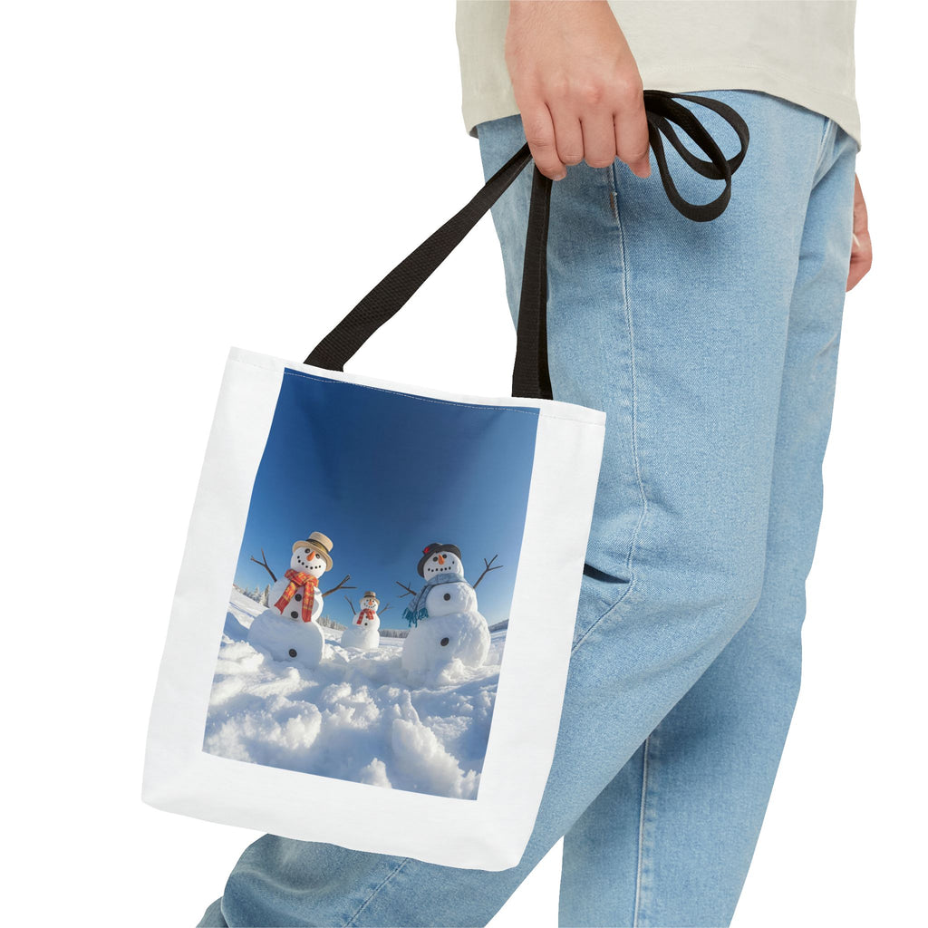 Festive Christmas Snowman Family Tote Bag (AOP)