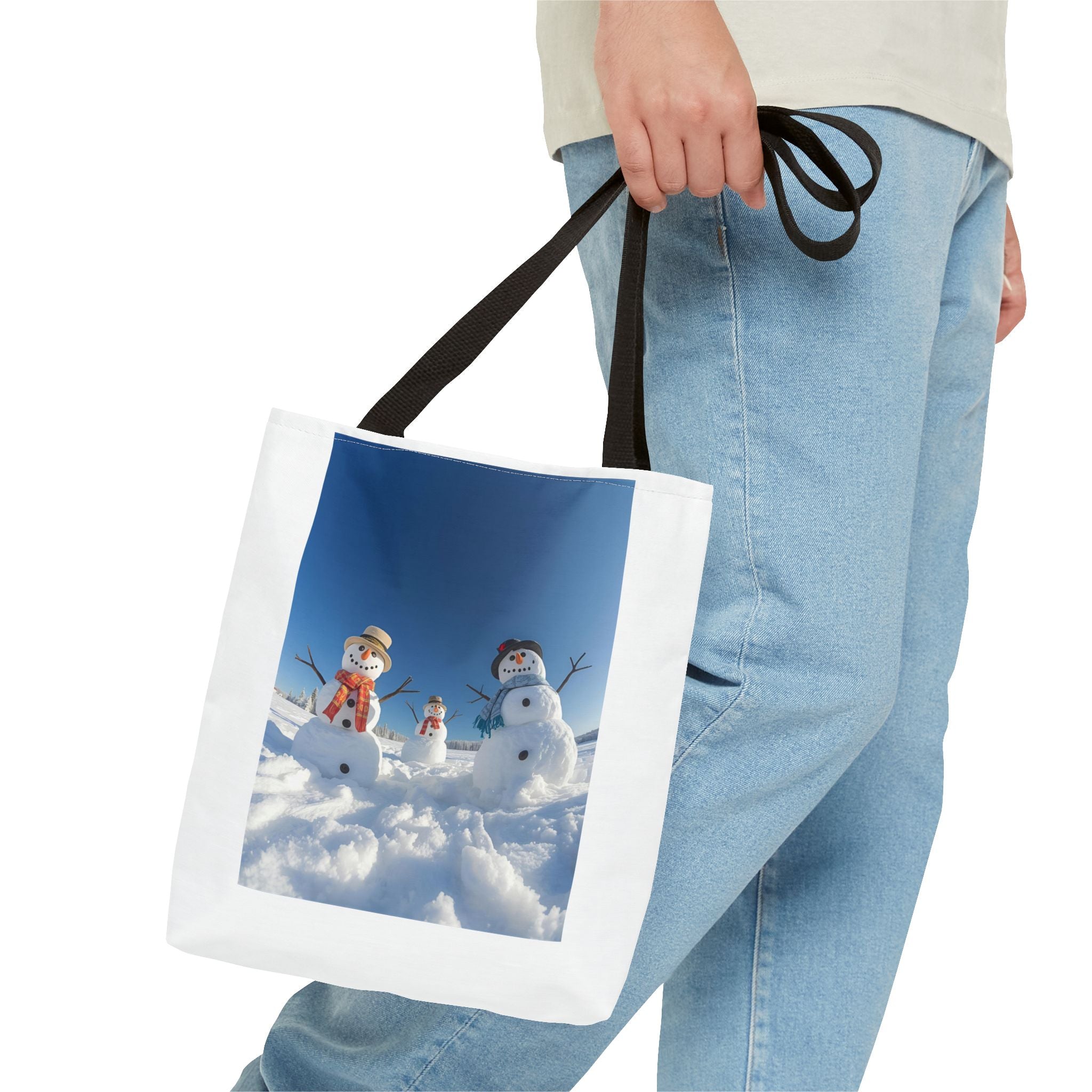 Festive Christmas Snowman Family Tote Bag (AOP)