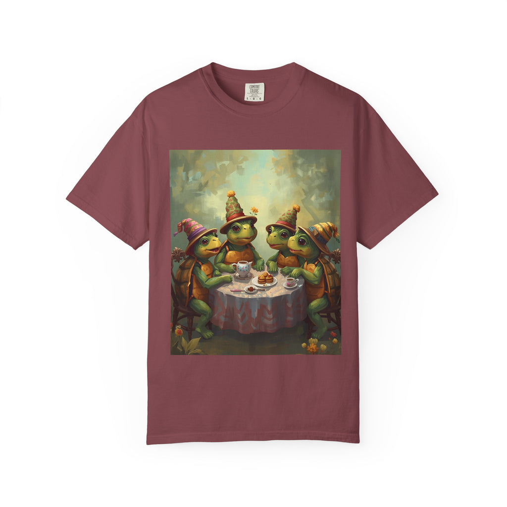 Whimsical Turtle Unisex Garment-Dyed T-shirt