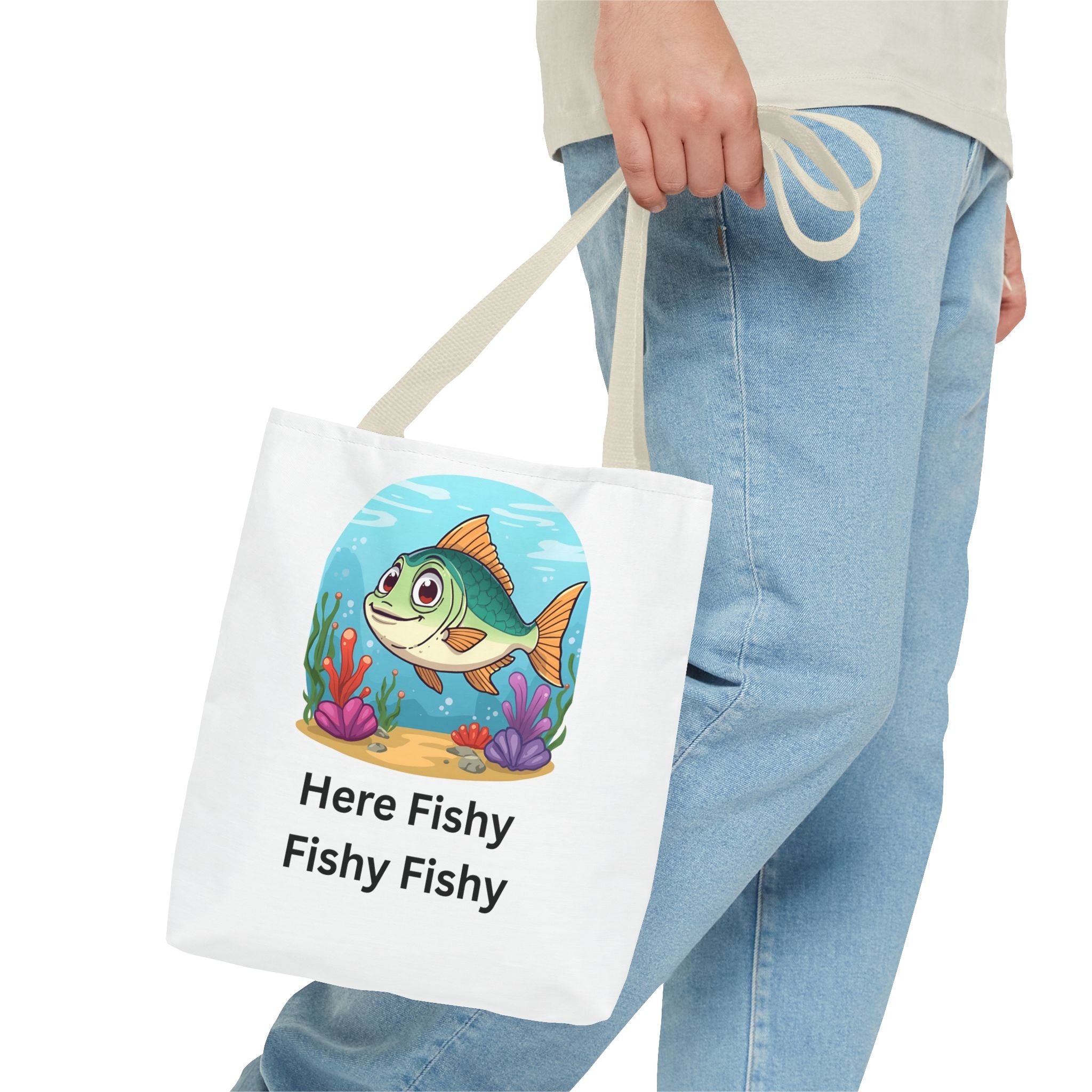 Here Fishy Fishy Fishy Tote Bag (AOP)