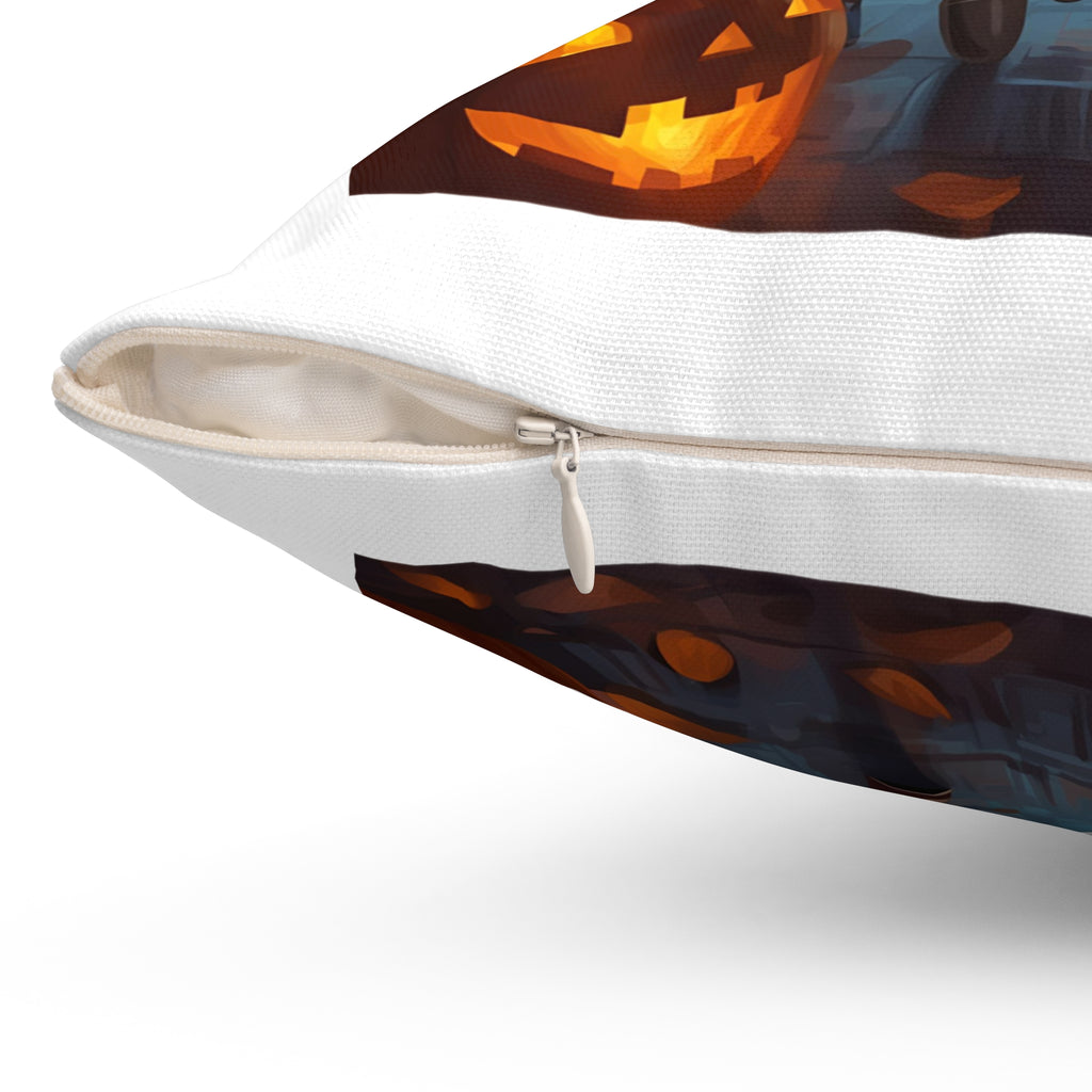 Spooky Halloween Themed Throw Pillow, Spooky Home Decor, Kids Room Pillow, Autumn Decorative Cushion, Cozy Seasonal Accent