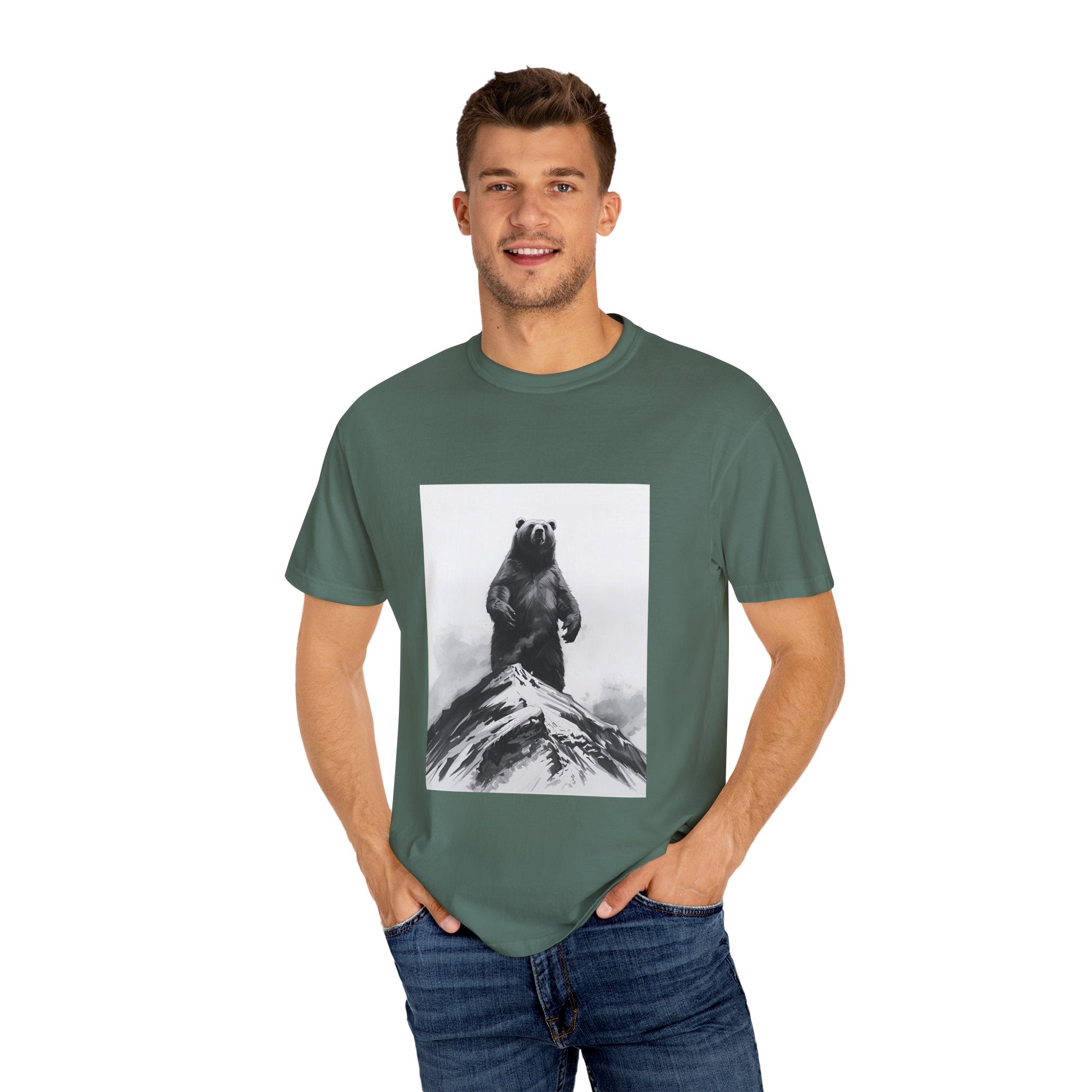 Bear Mountain Snow Unisex Garment-Dyed T-shirt