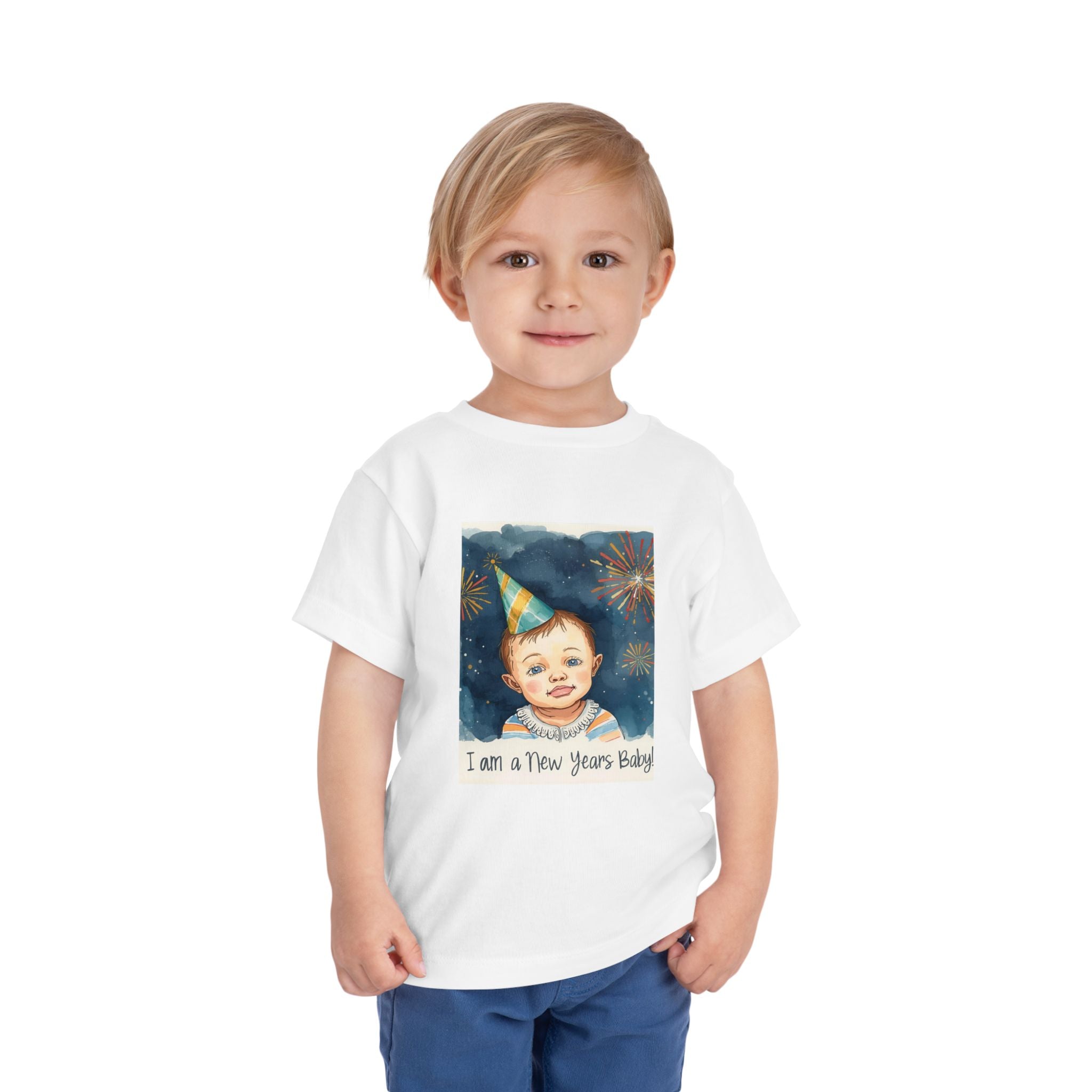 I Am A New Years Baby Toddler Short Sleeve Tee