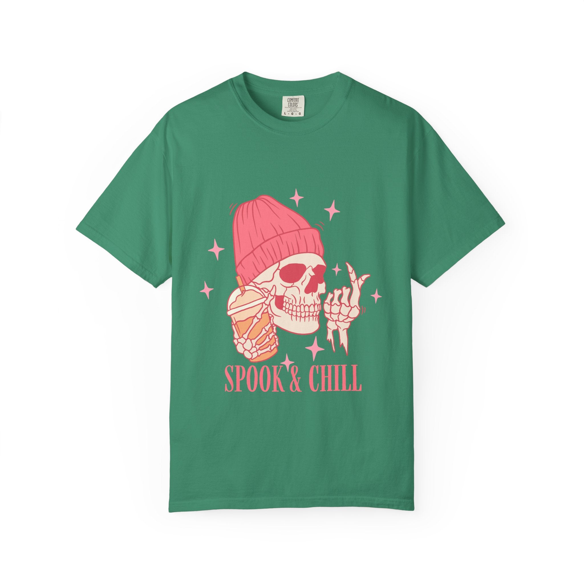 Spook & Chill T-Shirt, Fun Graphic Tee for Halloween, Unisex Casual Wear, Gifts for Ghost Lovers, Trendy Fall Apparel