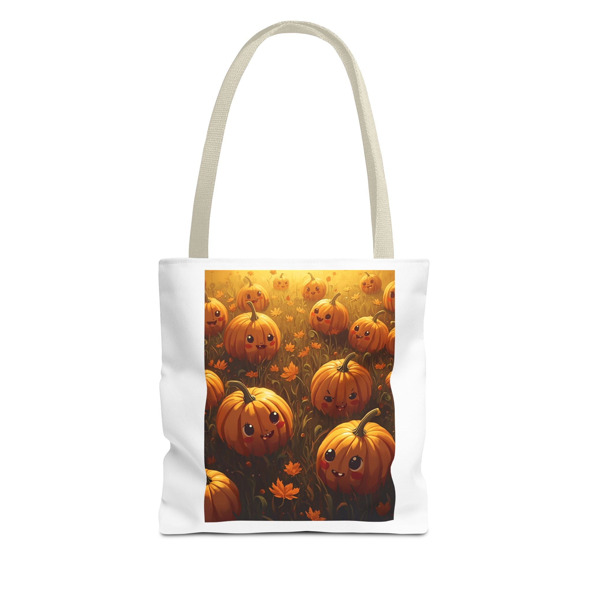 Happy Halloween Pumpkin Tote Bag, Halloween Shopping Bag, Fall Accessory, Eco-Friendly Tote, Cute Pumpkin Art Bag