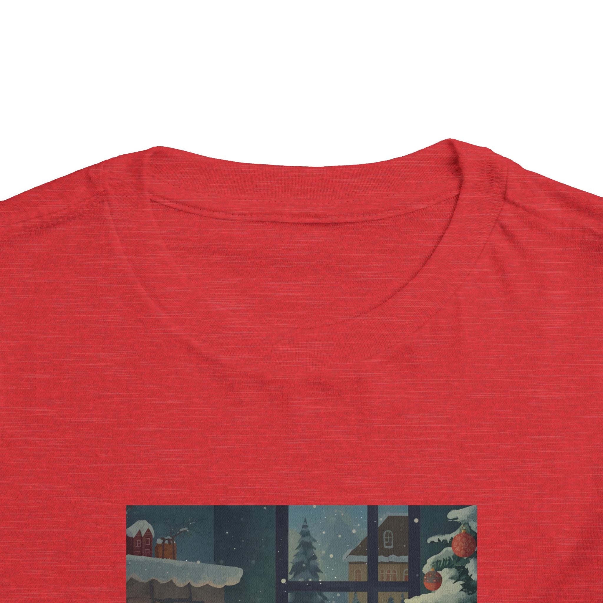 Cute Cat Christmas Festive Toddler Short Sleeve Tee