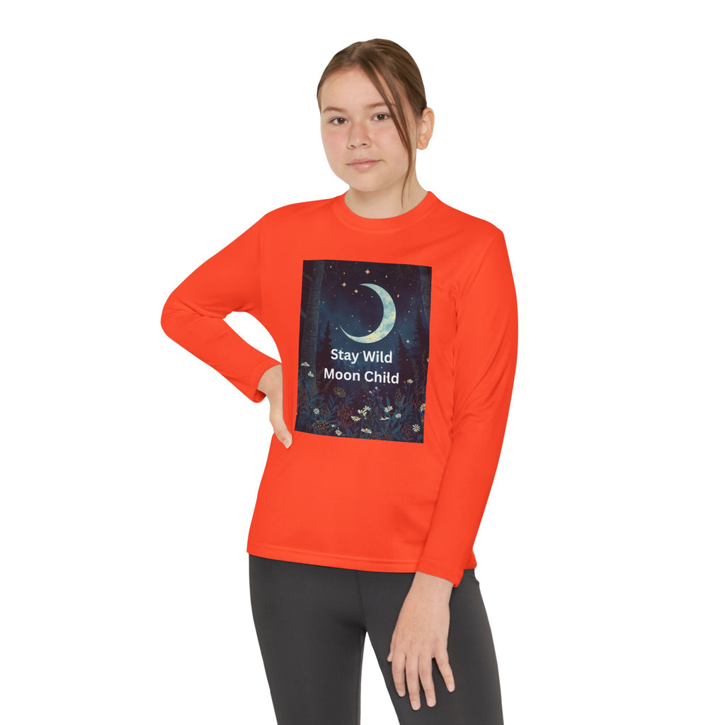 Stay Wild Moon Child Youth Long Sleeve Competitor Tee