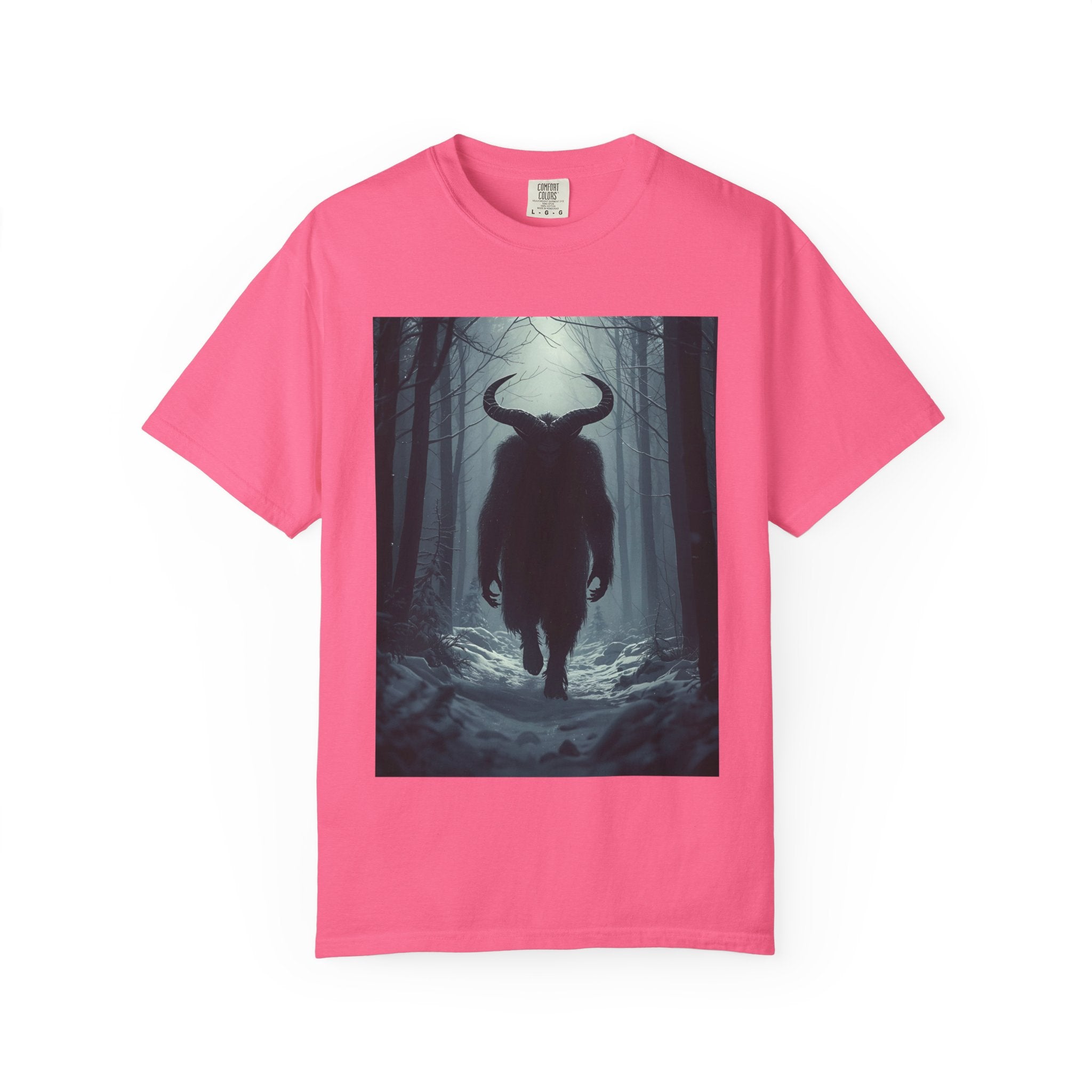 Spooky Mysterious Forest Creature Unisex Garment-Dyed T-Shirt | Unisex Tee, Graphic T-Shirt, Vintage Style, Nature Lover Gift, Unique Artwear