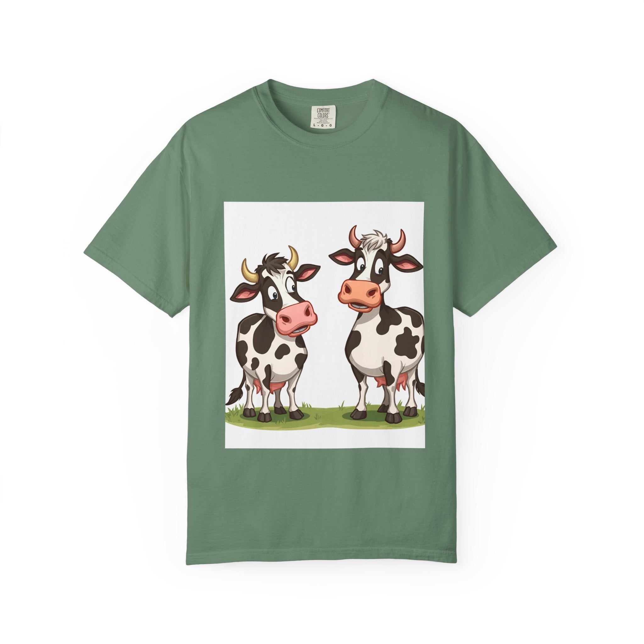 Cute Cows Unisex T-Shirt, Cute Cow Graphic Tee, Animal Lover Gift, Casual Wear, Birthday Present, Fun Farm Shirt