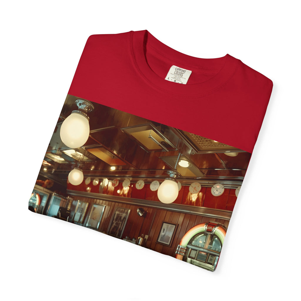 Cozy Vintage Café Vibe Unisex T-shirt, Casual Tee, Retro Style, Gift for Coffee Lovers, Summer Fashion, Everyday Wear