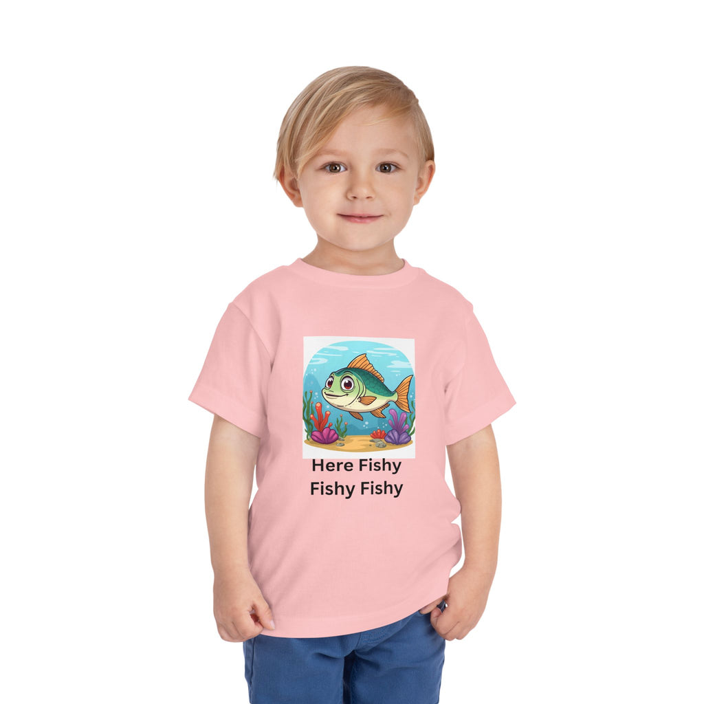 Here Fishy Fishy Fishy Toddler Short Sleeve Tee