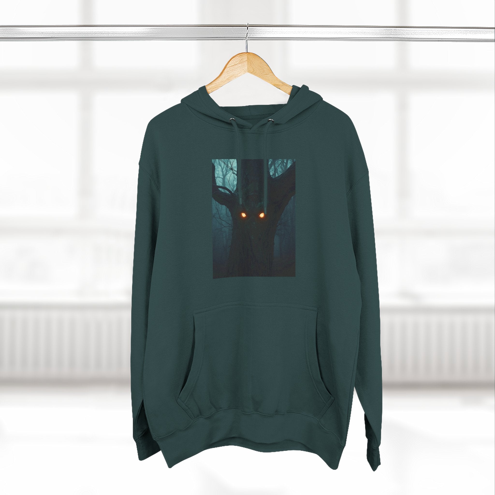 Chilling Nighttime Hoodie, Cozy Fleece Sweatshirt, Outdoor Adventure Attire, Perfect for Bonfire Nights, Gifts for Nature Lovers