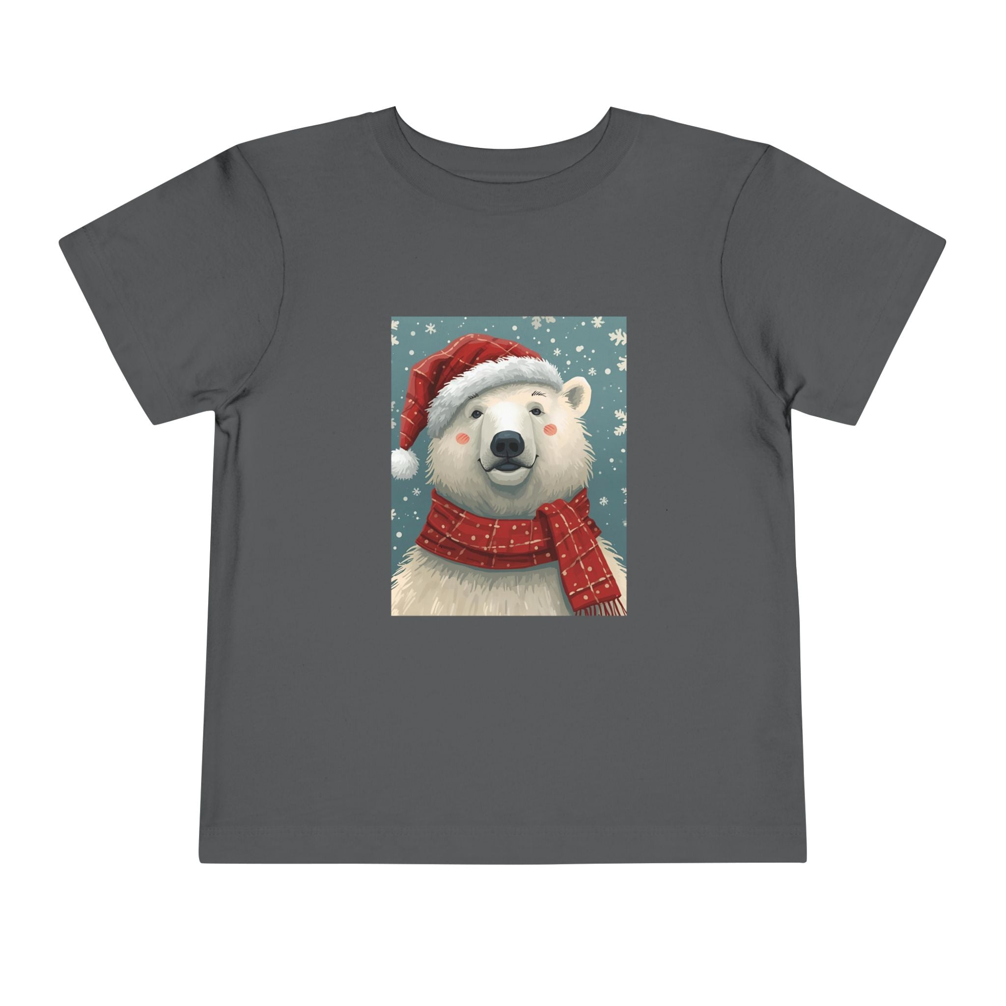 Adorable Holiday Polar Bear Toddler Tee, Christmas Gift, Cute Winter Shirt, Kids Fashion, Seasonal Apparel