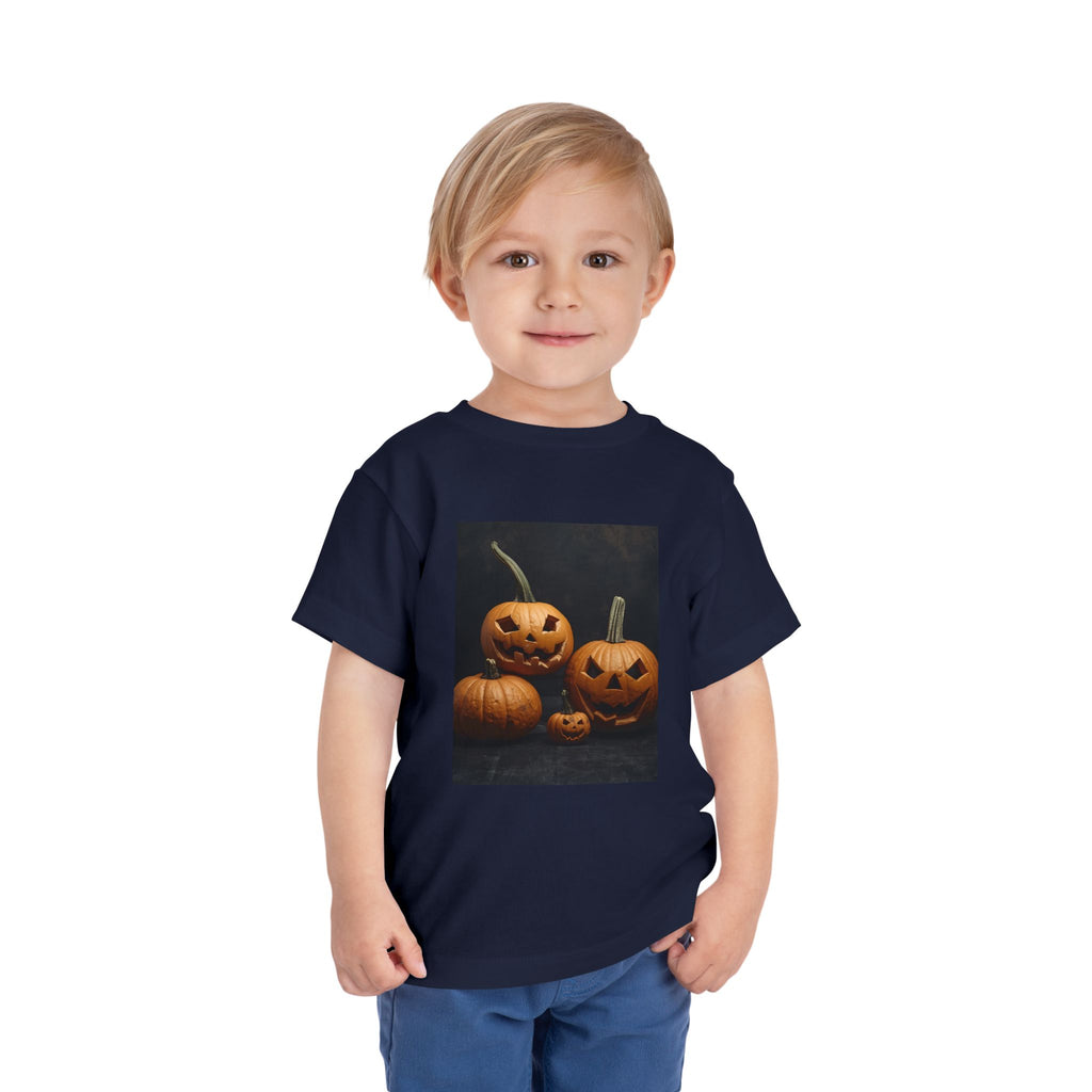 Spooky Halloween Pumpkin Toddler Short Sleeve Tee