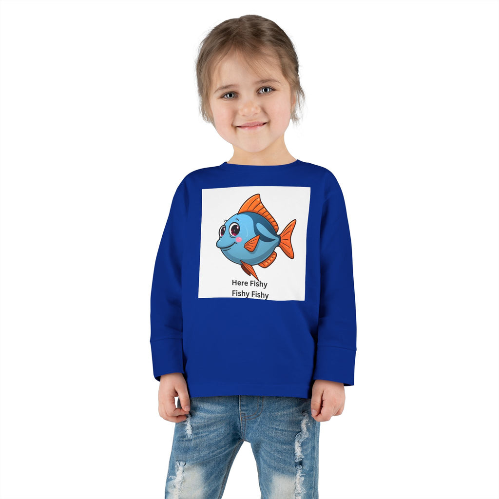 Here Fishy Fishy Fishy Toddler Long Sleeve Tee
