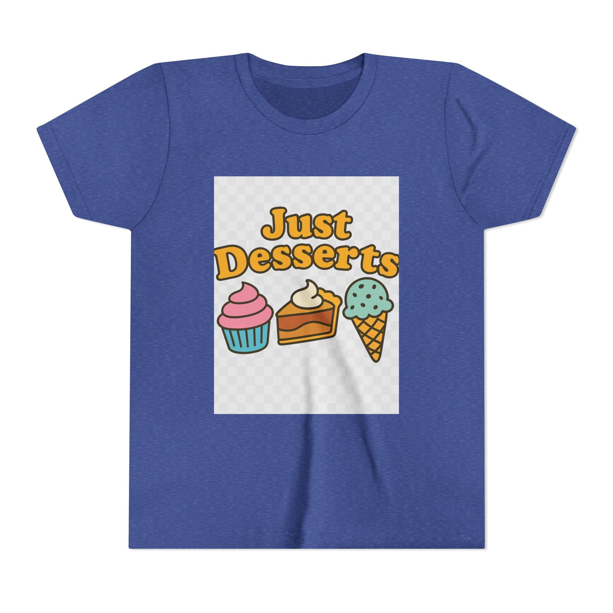 Youth Short Sleeve Tee - Just Desserts Ice Cream and Cupcake Graphic T-Shirt