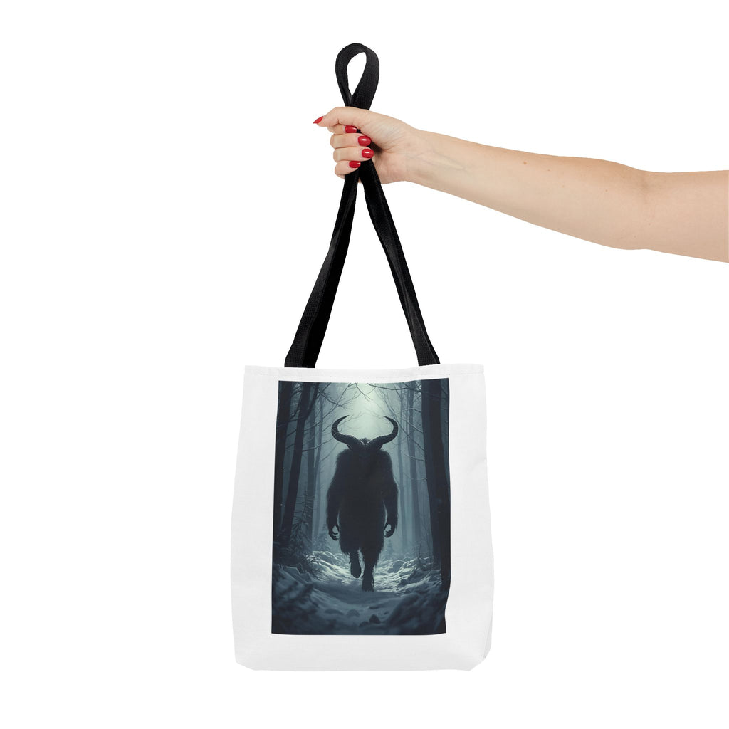 Spooky Forest Mythical Creature Tote Bag, Unique AOP Tote, Forest Design Bag, Eco-Friendly Shopping Bag, Gift for Nature Lovers, Stylish Carryall