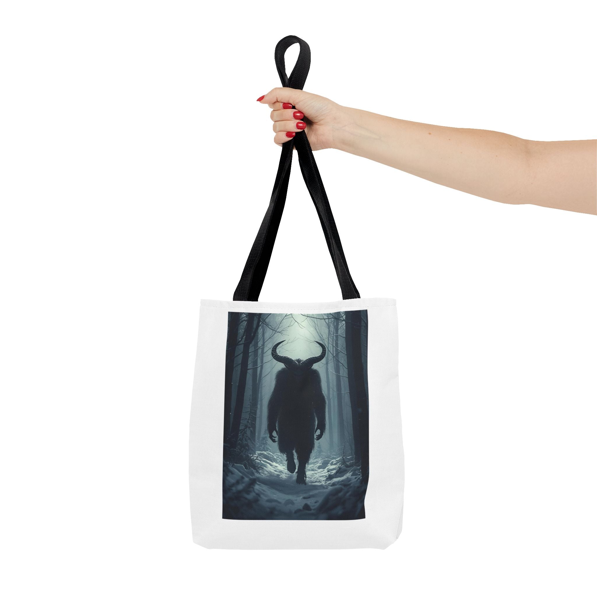 Spooky Forest Mythical Creature Tote Bag, Unique AOP Tote, Forest Design Bag, Eco-Friendly Shopping Bag, Gift for Nature Lovers, Stylish Carryall