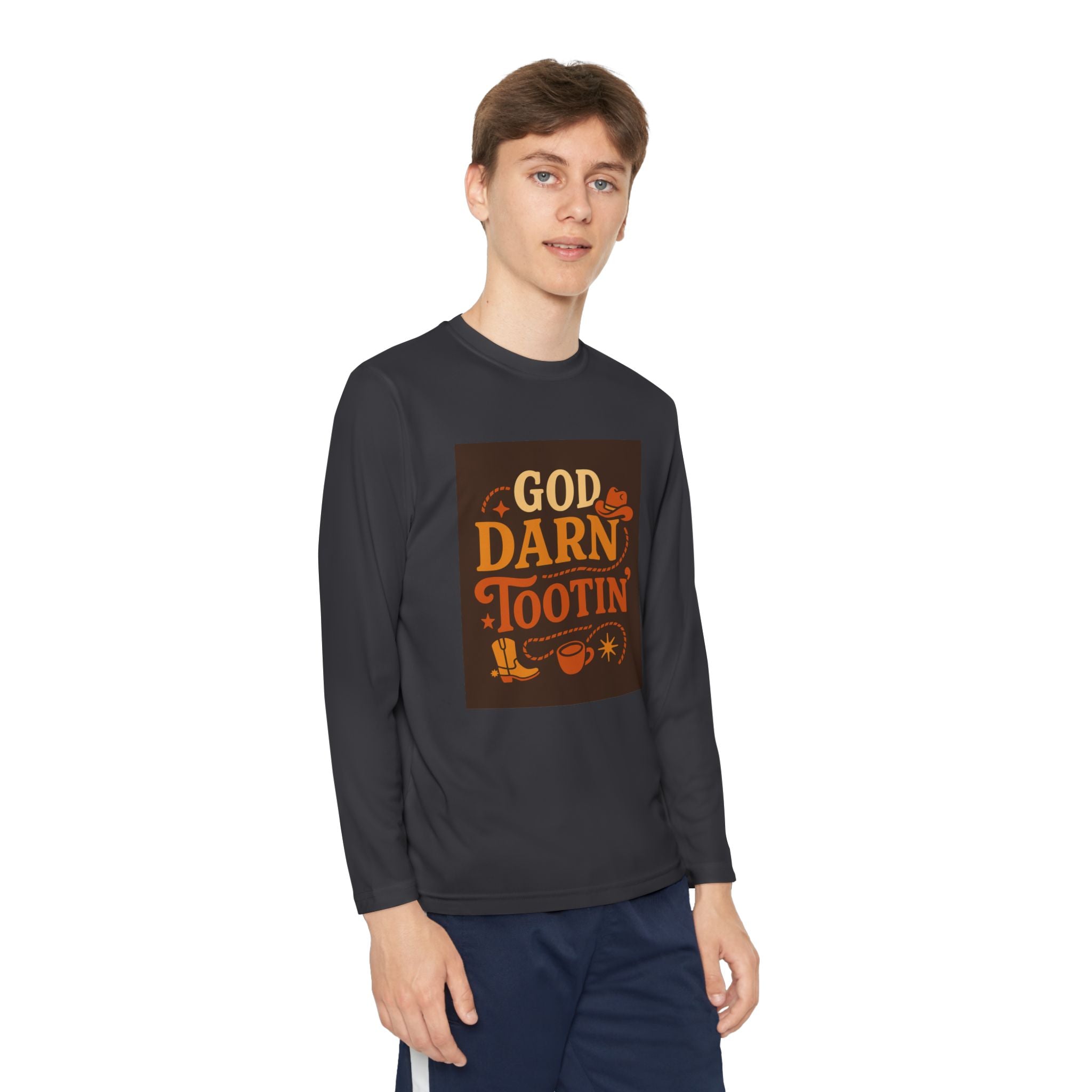 God Darn Tootin Youth Long Sleeve Competitor Tee
