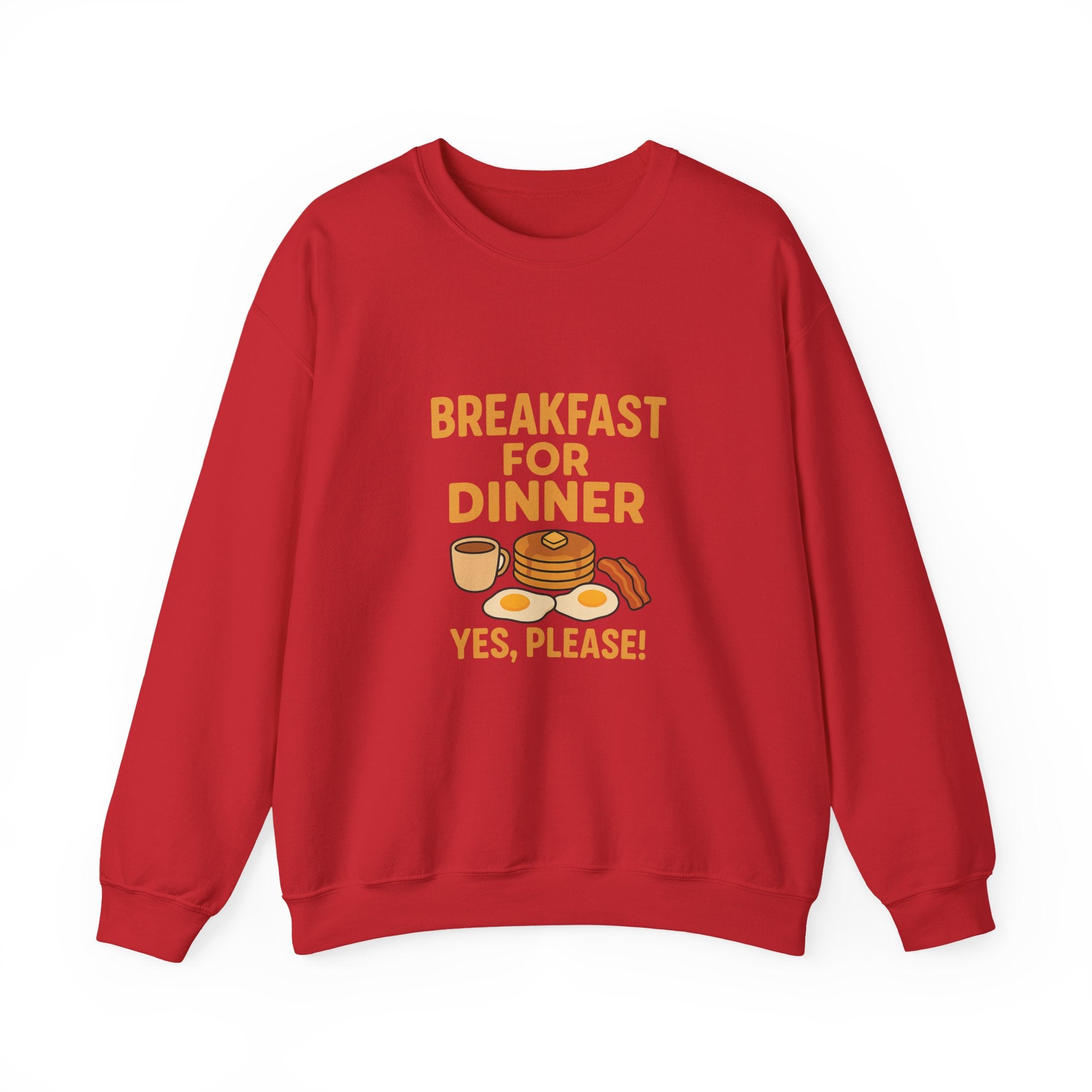 Breakfast for Dinner Sweatshirt, Cozy Crewneck for Food Lovers, Cute Gift for Brunch Enthusiasts, Fun Casual Wear, Ideal for Foodie Gifts