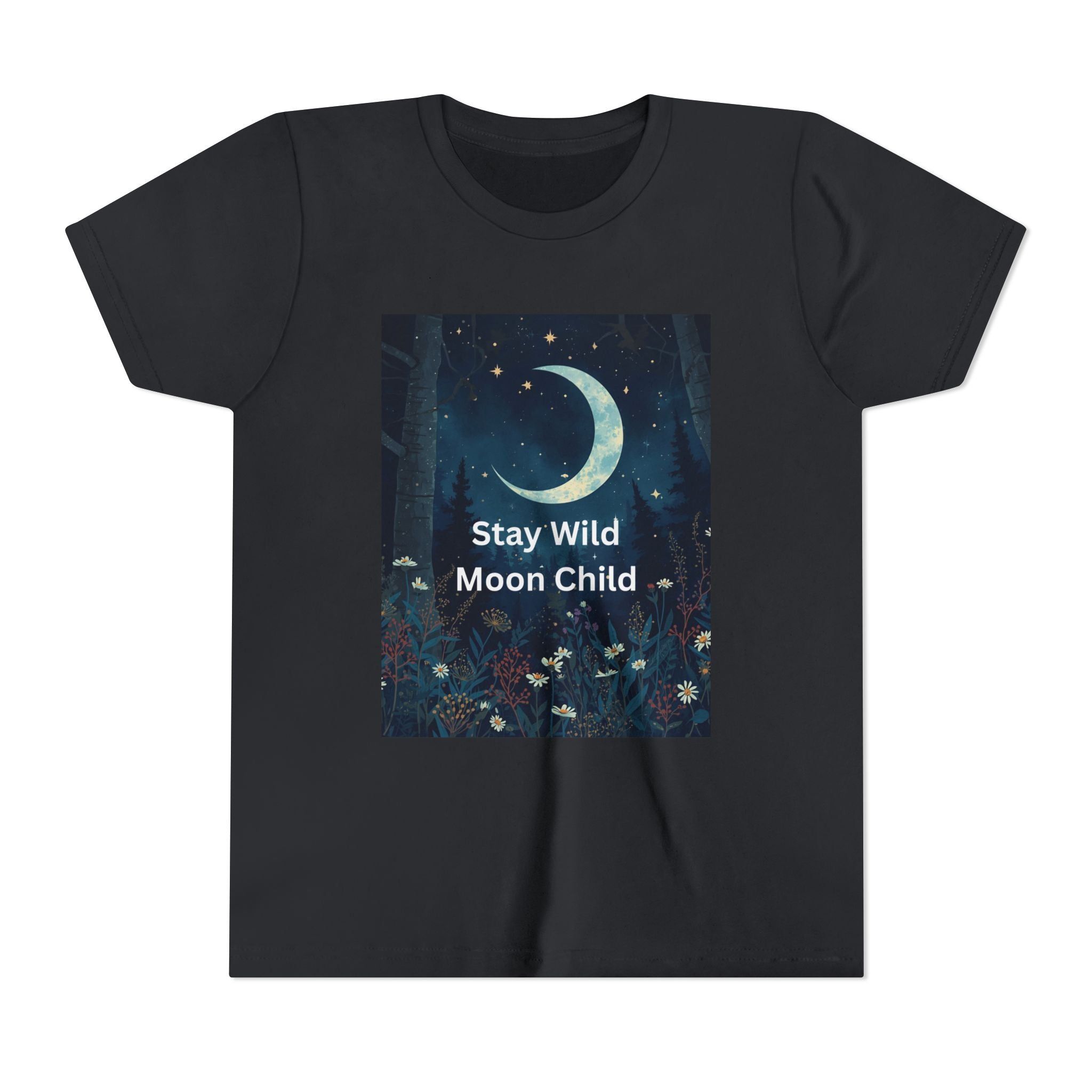Stay Wild Moon Child Youth Tee - Adventure Tee, Nature Inspired Shirt, Cute Kids Clothing, Gift for Young Explorers, Eco-Friendly Tee