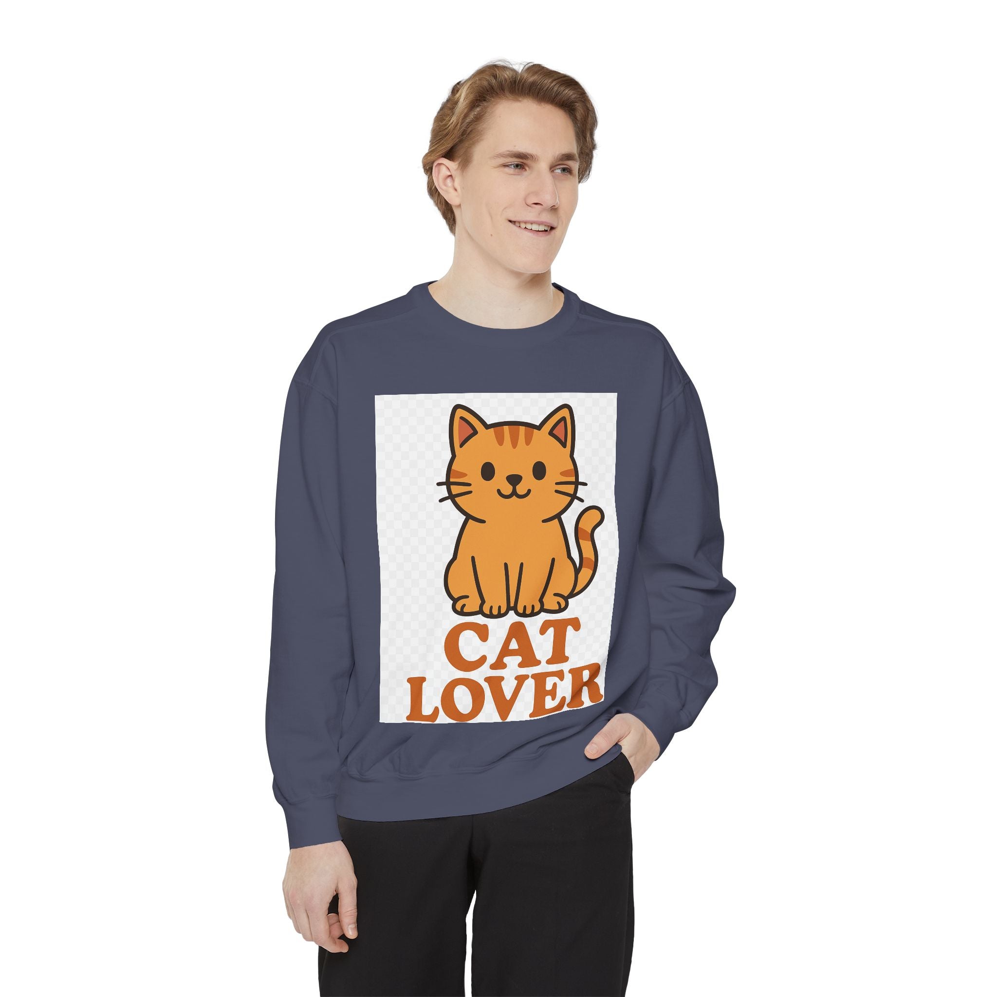 Cat Lover Unisex Garment-Dyed Sweatshirt