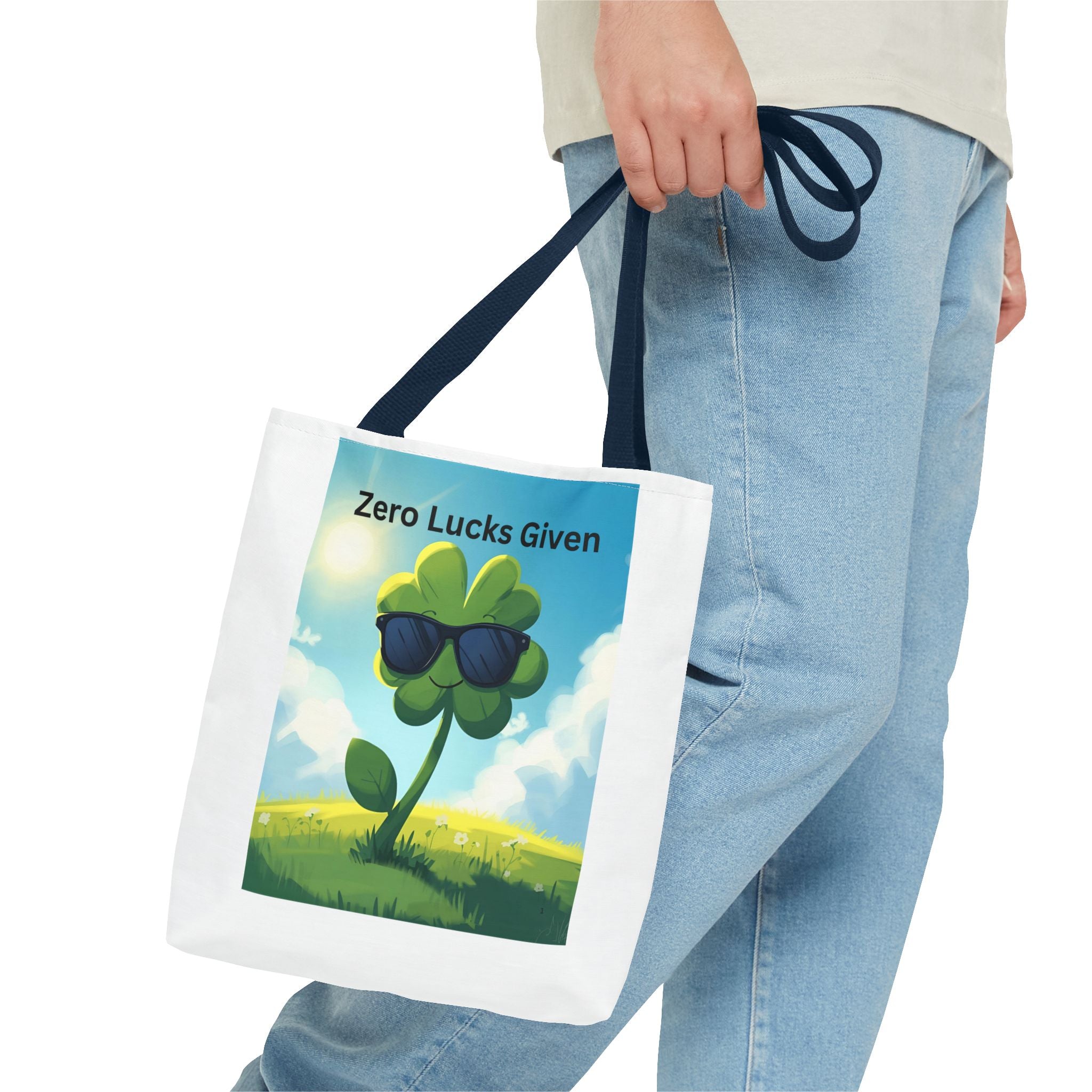 Zero Lucks Given Playful St. Patrick's Day Tote Bag, Fun Canvas Bag for Shoppers, Zero Lucks Given Bag, Gift for Friends, Travel Bag, Everyday Use