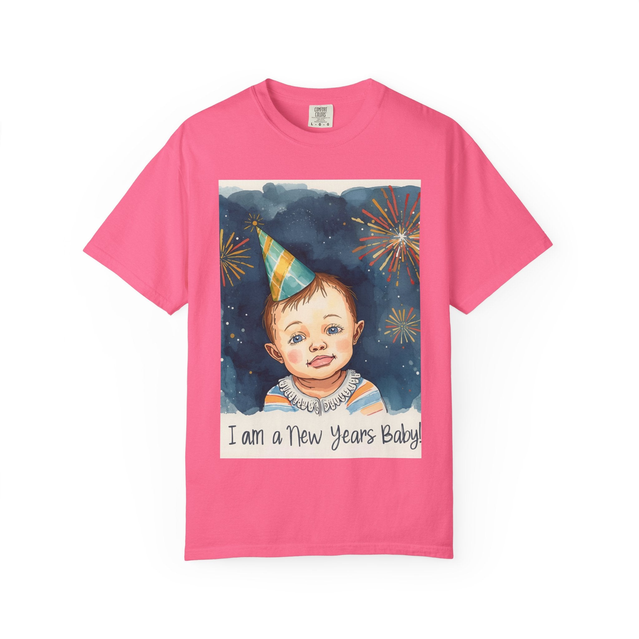 New Year's Baby T-Shirt, Unisex Garment-Dyed Tee, Cute Holiday Shirt, Baby Celebration Apparel, Party Outfit, New Year Gift