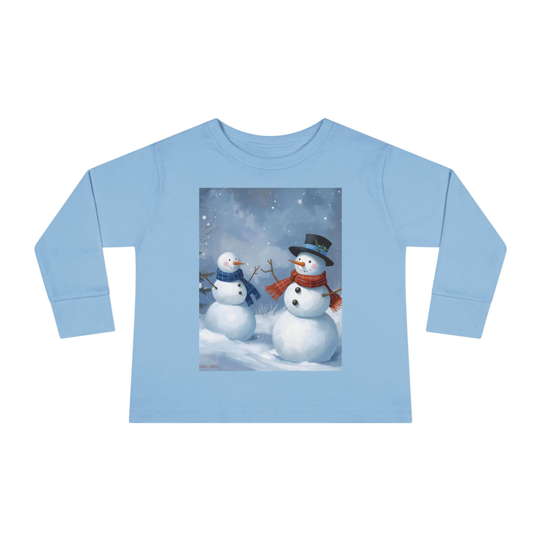 Christmas Snowman Family Toddler Long Sleeve Tee