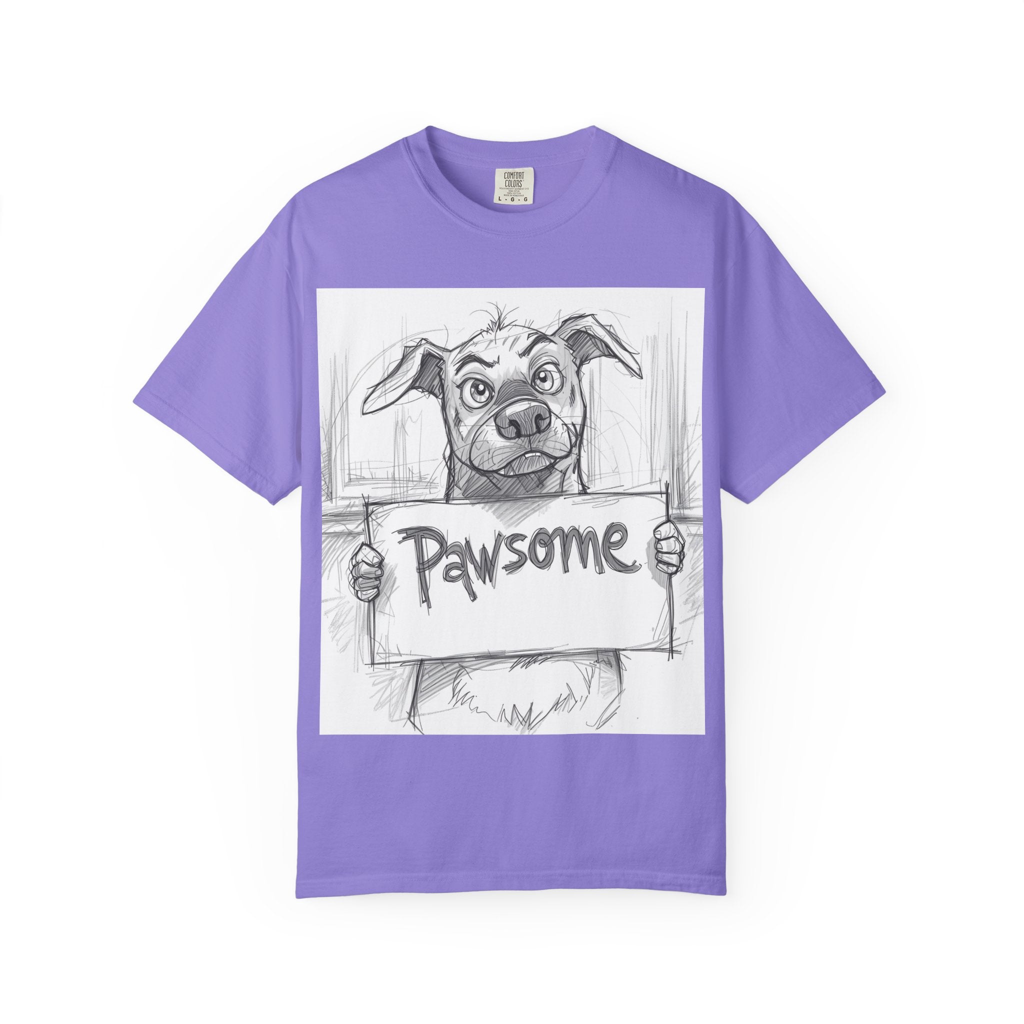 Pawsome Dog Lover T-shirt - Unisex Garment-Dyed Tee, Pet Owner Gift, Animal Lover Apparel, Funny Dog Shirt, Casual Wear