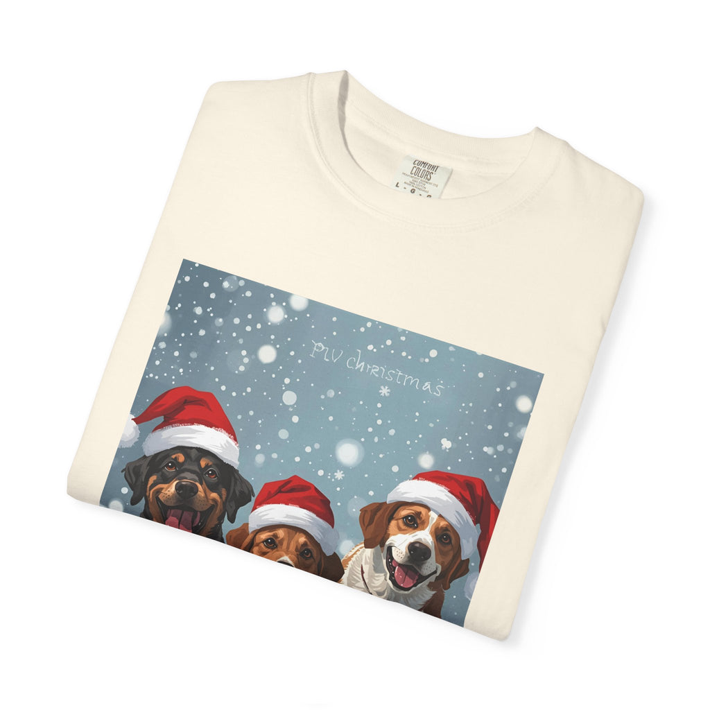 Cute Festive Christmas Dog Lover T-Shirt, Cute Holiday Shirt, Unisex Christmas Apparel, Gift for Pet Owners, Winter Celebration Tee
