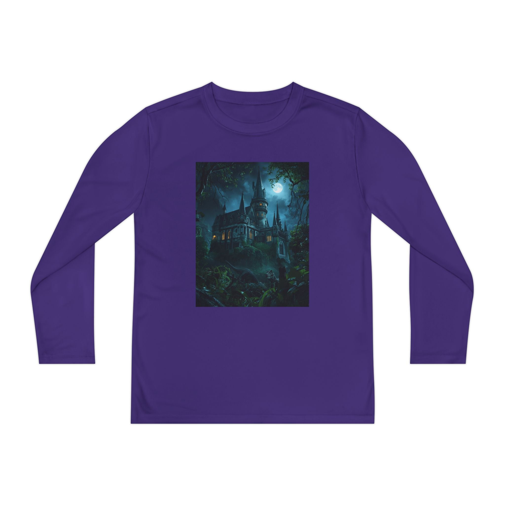 Mystical Night Scene Youth Long Sleeve Competitor Tee