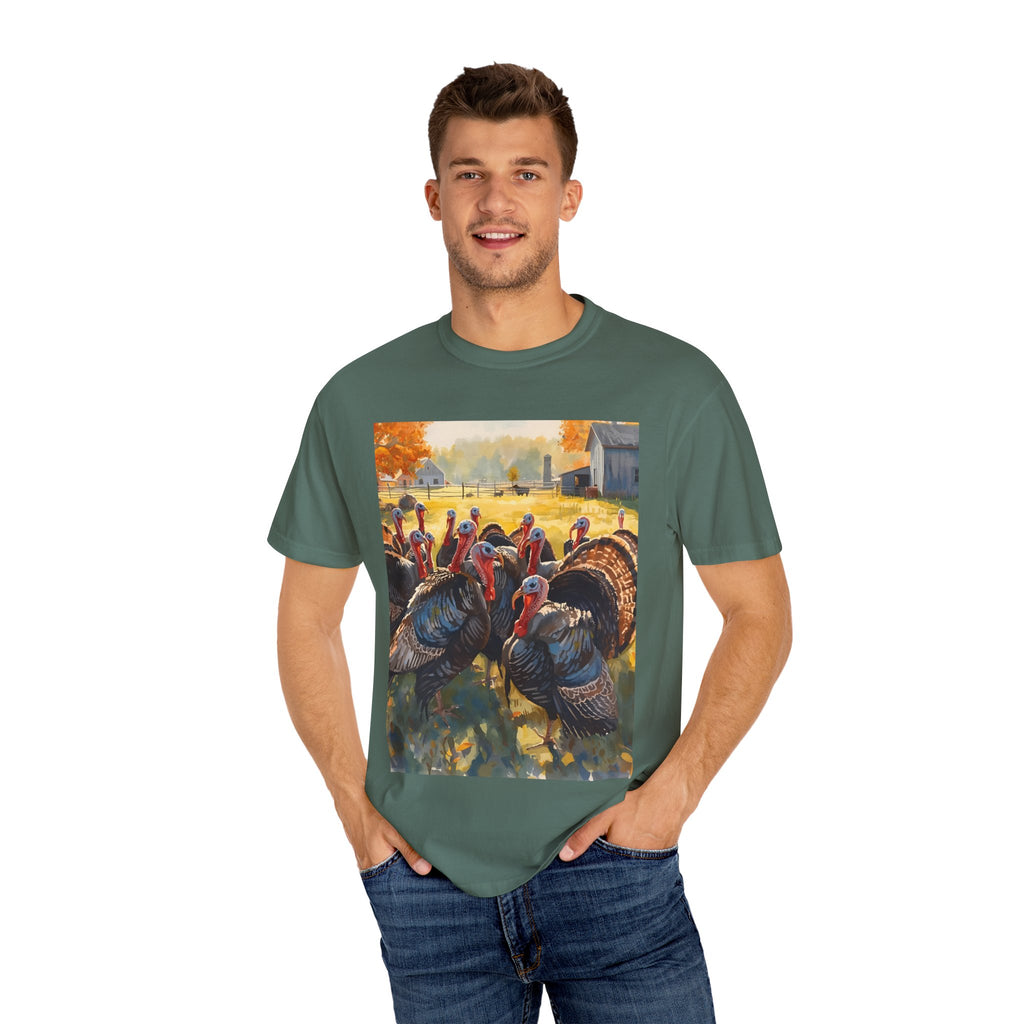 Thanksgiving Turkey T-Shirt, Unisex Holiday Shirt, Fall Apparel, Cozy Gift, Autumn Fashion