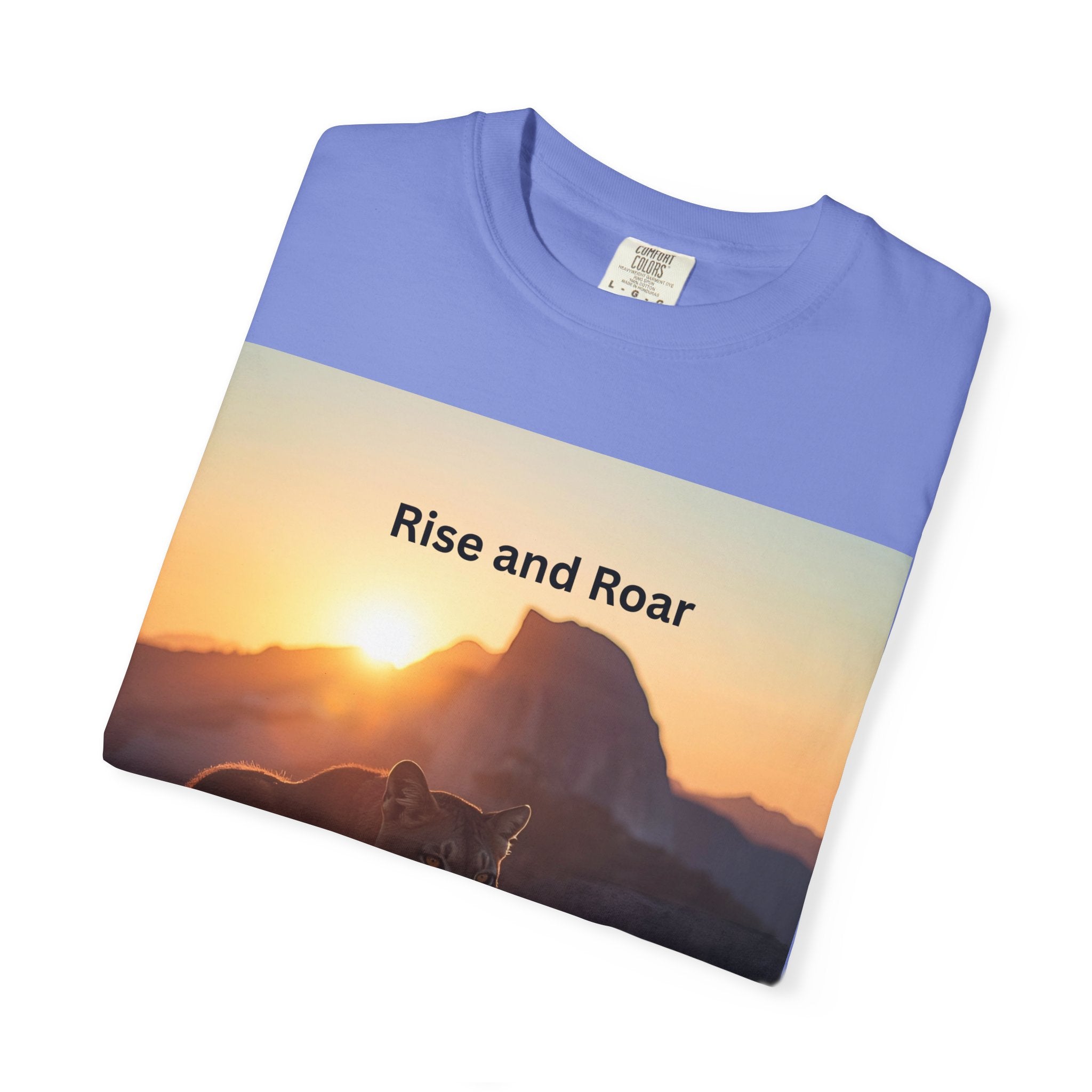 Rise And Roar Sunrise Mountain Lion T-Shirt, Rise and Roar Tee, Unisex Cotton Shirt, Graphic Tee for Nature Lovers, Adventure Apparel, Gifts for [...]