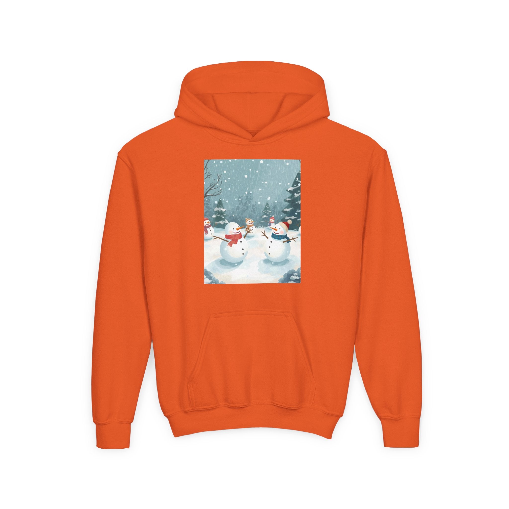 Festive Snowman Hoodie for Kids, Winter Sweatshirt, Christmas Gift, Holiday Apparel, Cozy Winter Wear