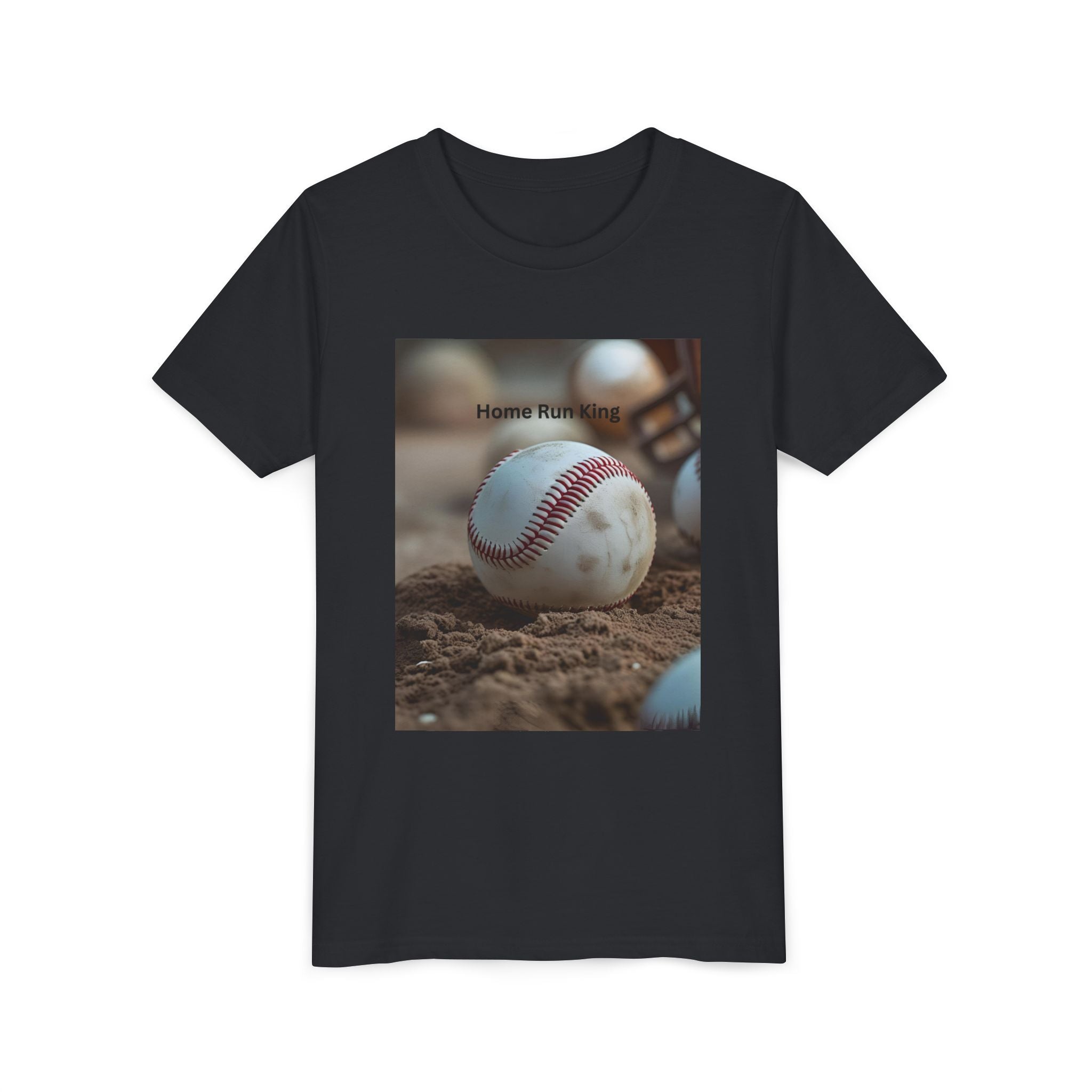 Home Run King Youth Tee, Baseball Shirt, Kids Sports Apparel, Gift for Young Athletes, Perfect for Birthdays, Sports Events, Team Spirit