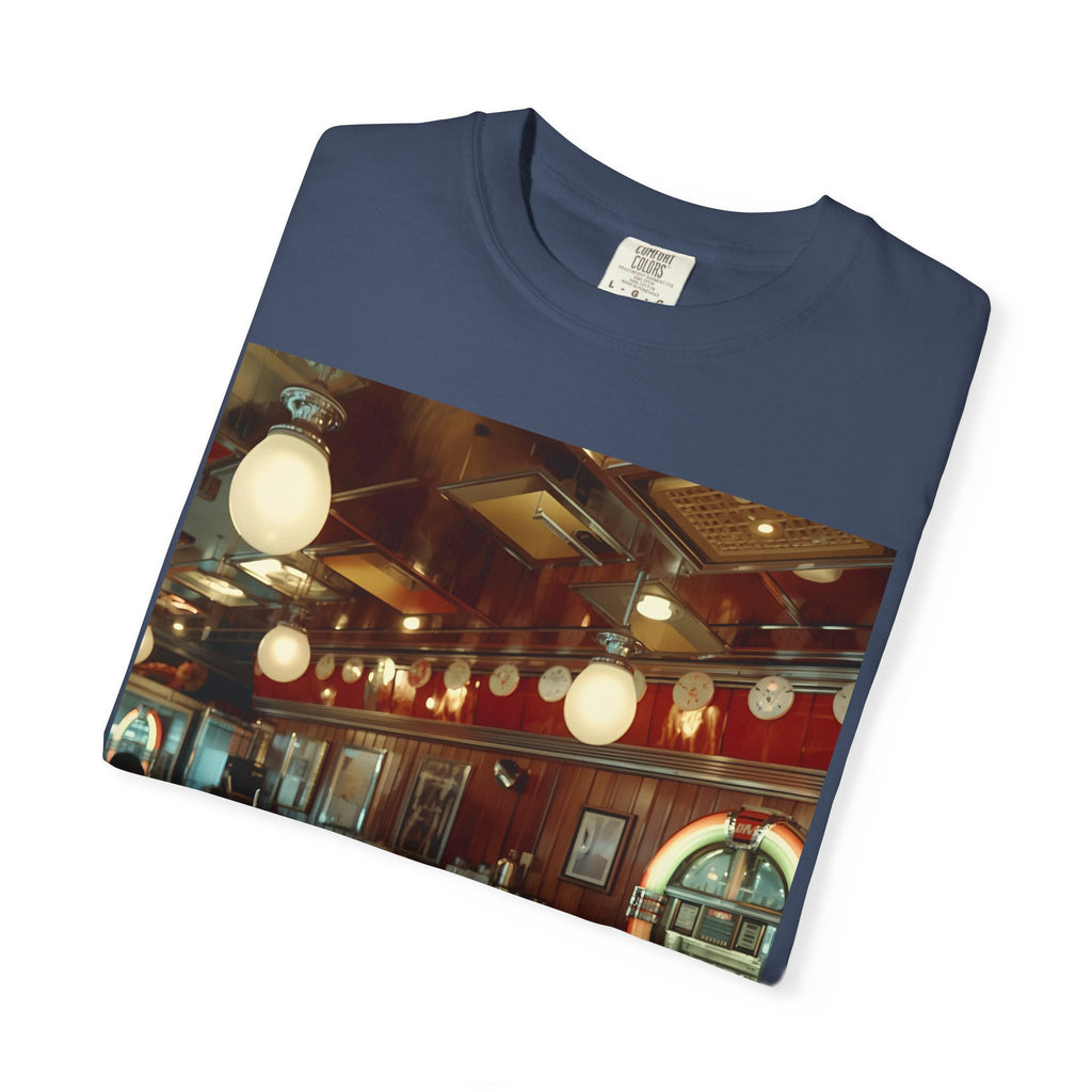 Cozy Cafe Vibe T-Shirt | Unisex Garment-Dyed Tee for Casual Outings, Vintage Style, Ice Cream Lovers, Retro Aesthetic, Everyday Wear