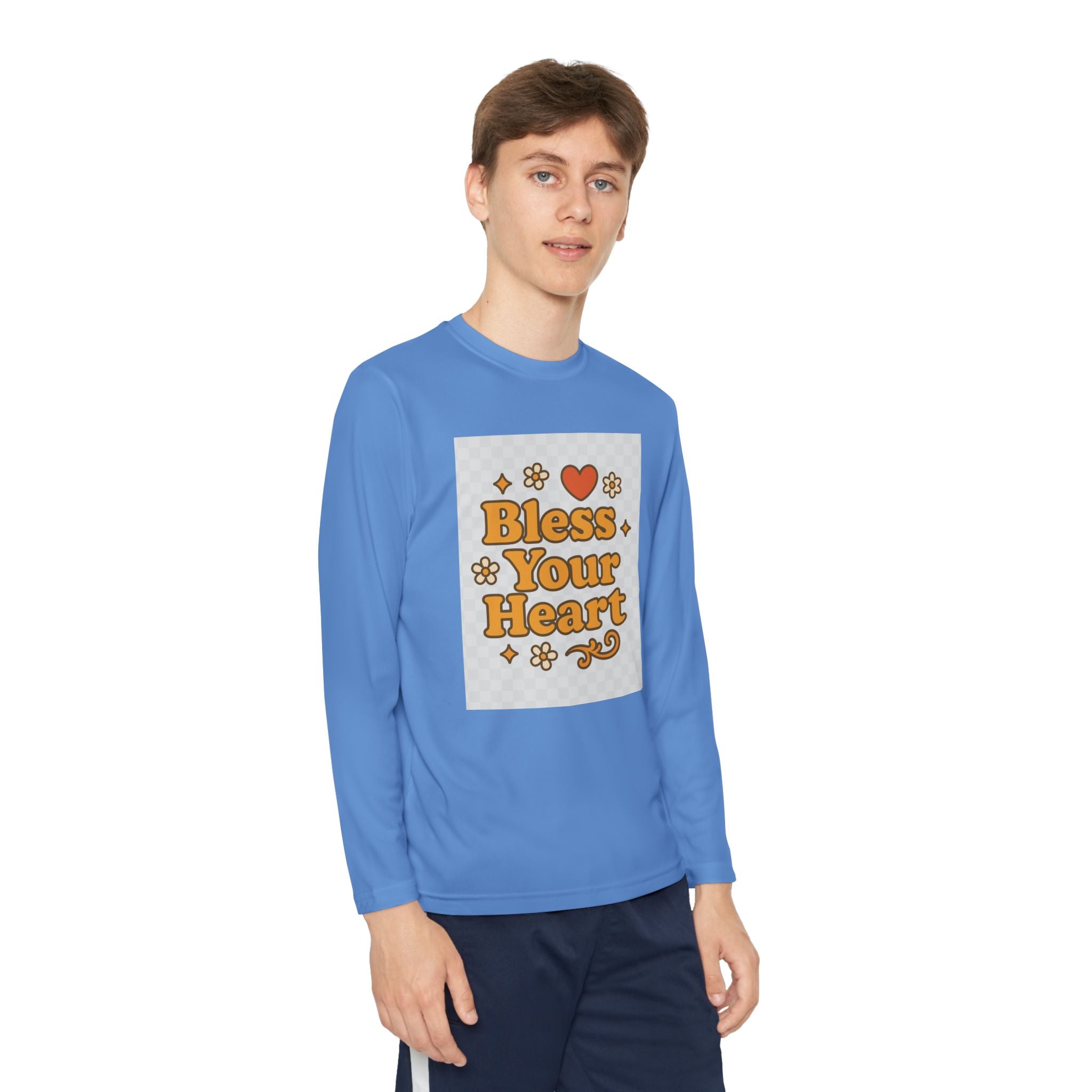 Bless Your Heart Youth Long Sleeve Competitor Tee