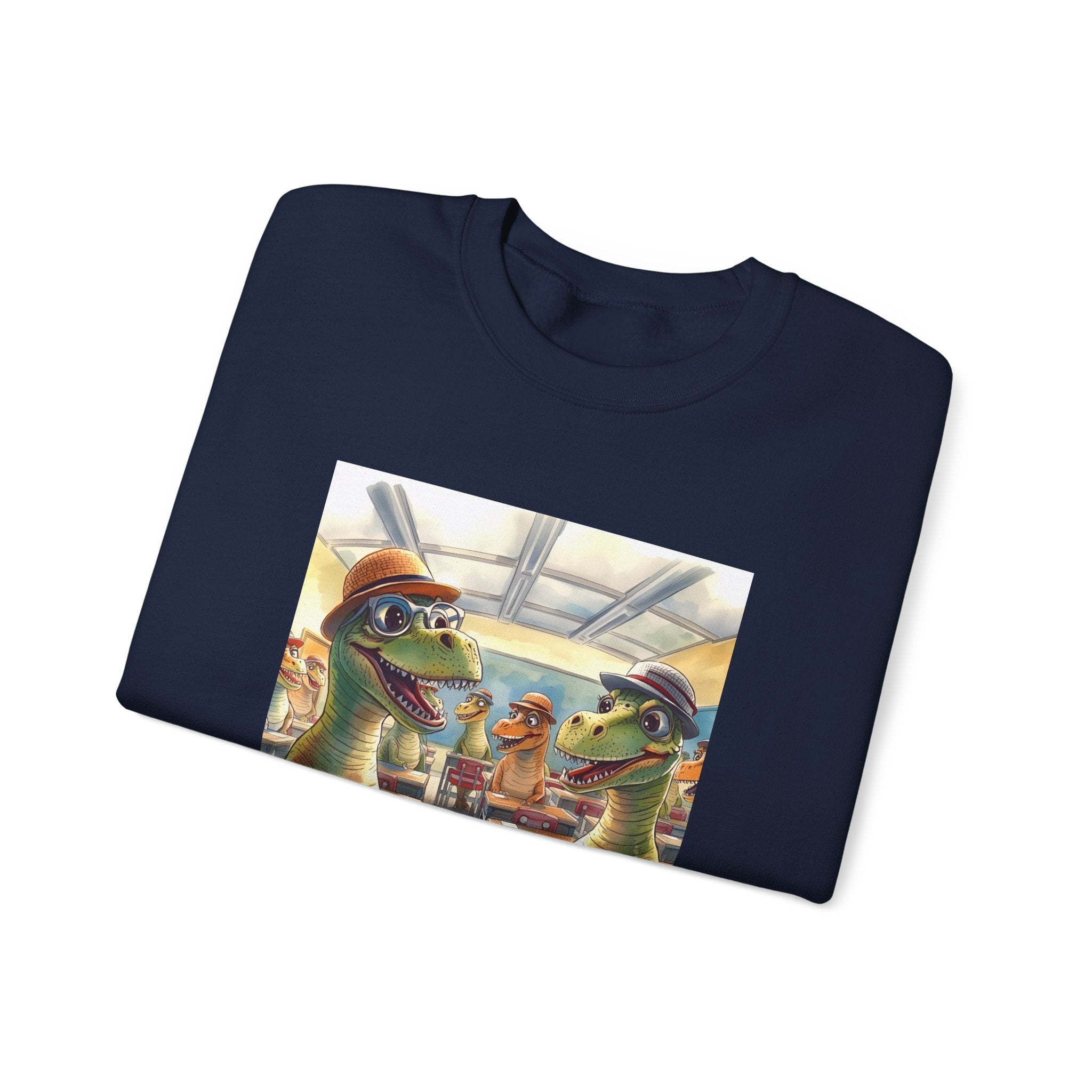 Dinosaur Classroom Crewneck Sweatshirt, Funny Sweatshirt, Unisex Sweatshirt, Gift for Teachers, Unique Apparel, Trendy Fashion